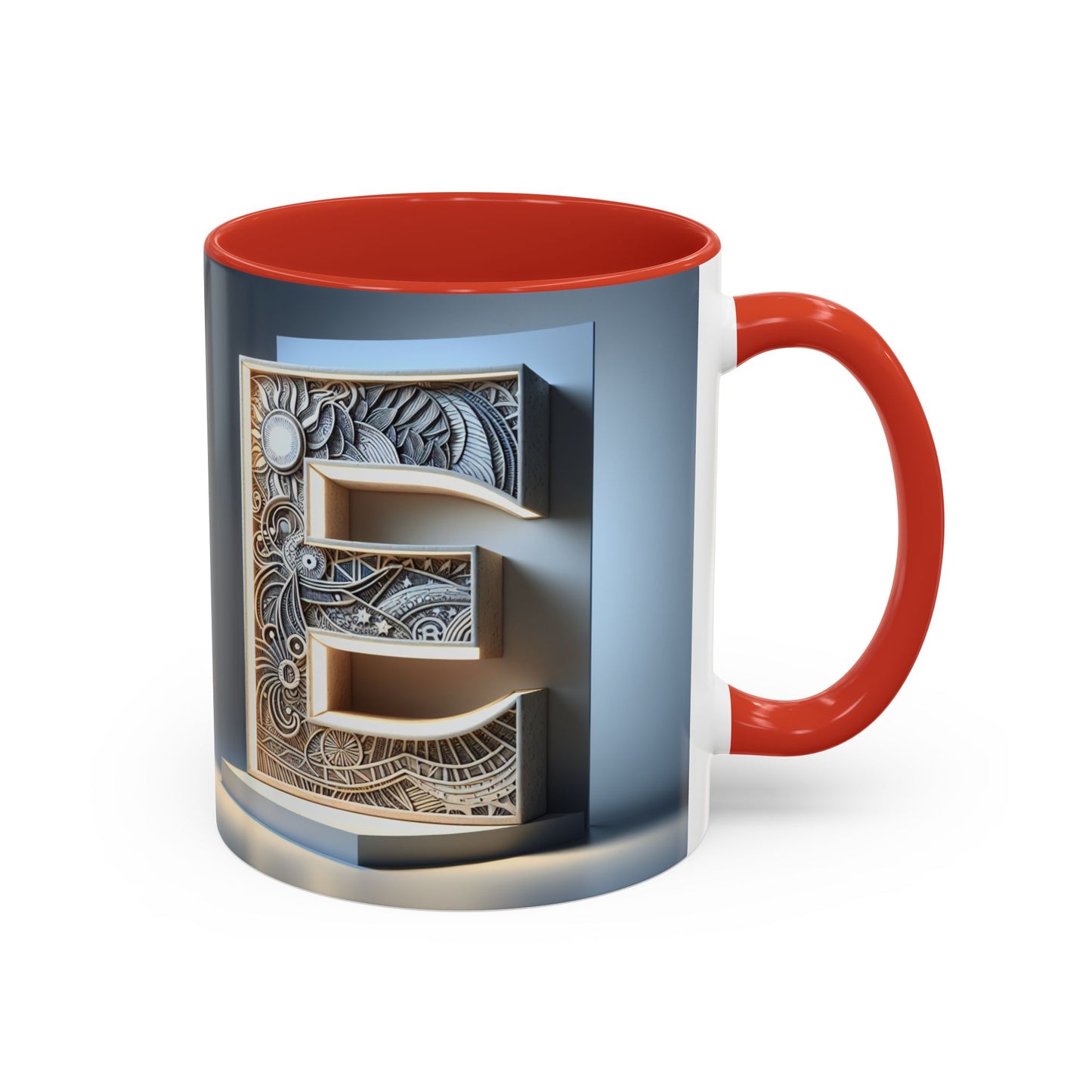 Personalized Elegant Accent Coffee Mug - Unique Monogram Design for Home or Office