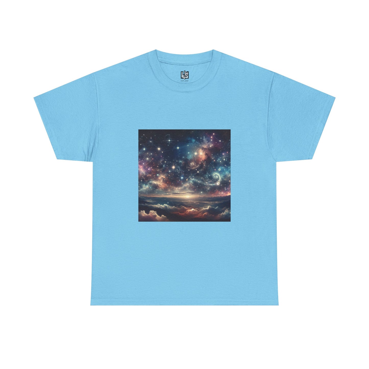 Cosmic Dreams Unisex Heavy Cotton Tee - Celestial Graphic Tee for Stargazers