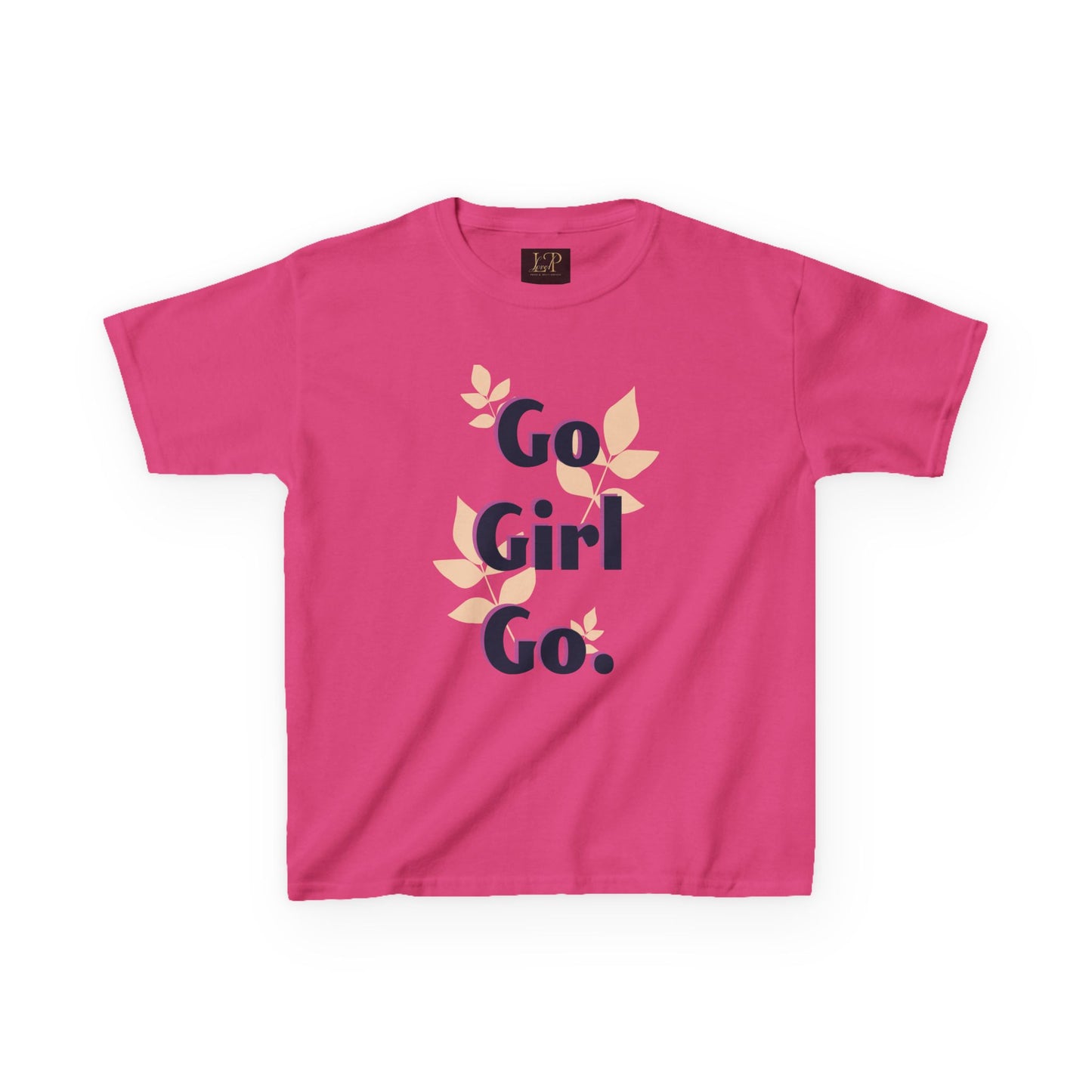 Go Girl Go Kids Heavy Cotton Tee - Motivational T-Shirt for Girls