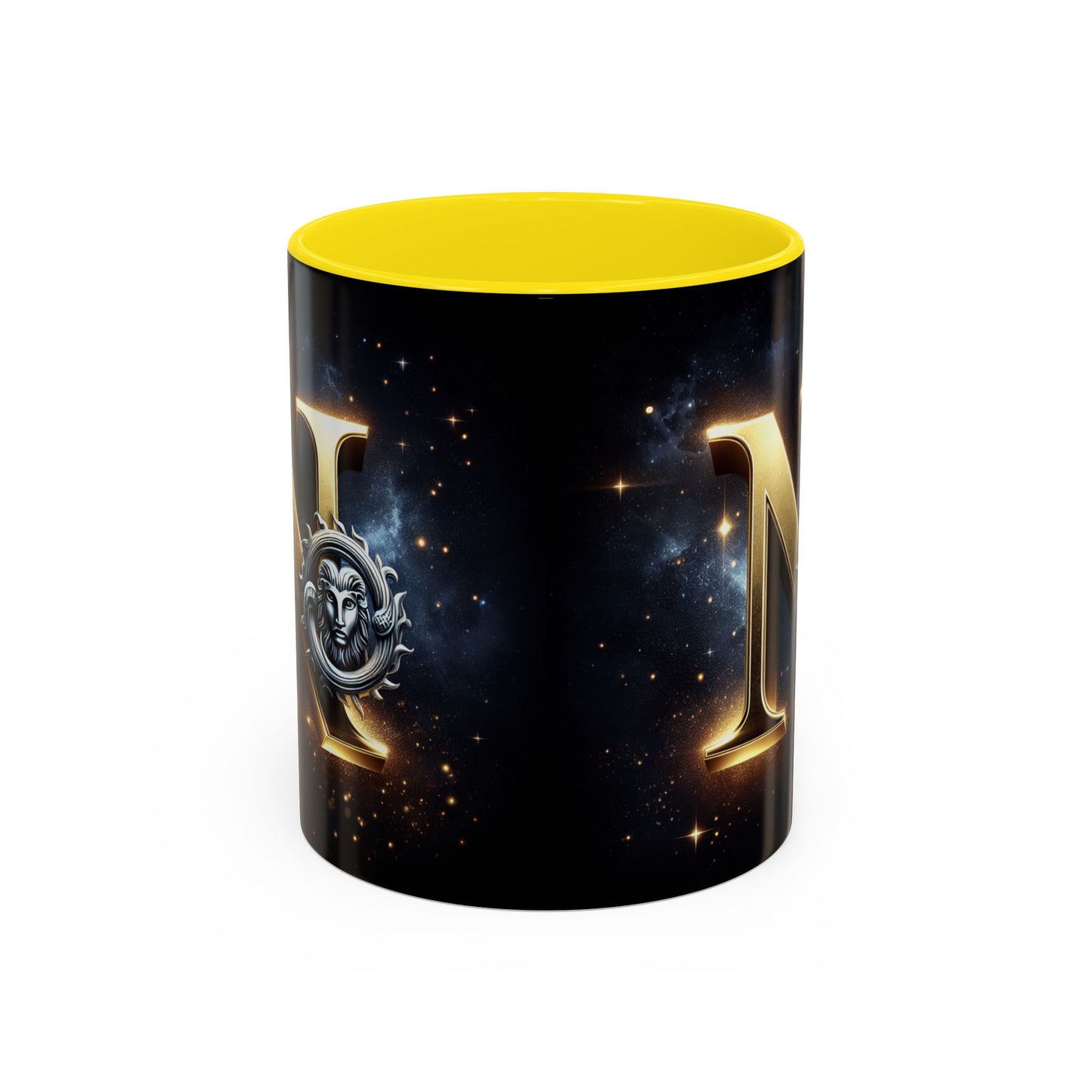 Personalized Zodiac Lion Accent Coffee Mug - Astrology Gift