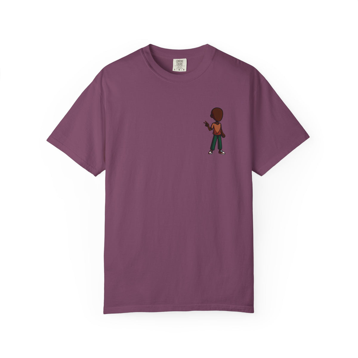 Minimalist Little Boy Graphic T-Shirt — Small Chest Illustration, Casual Kids/Youth Tee