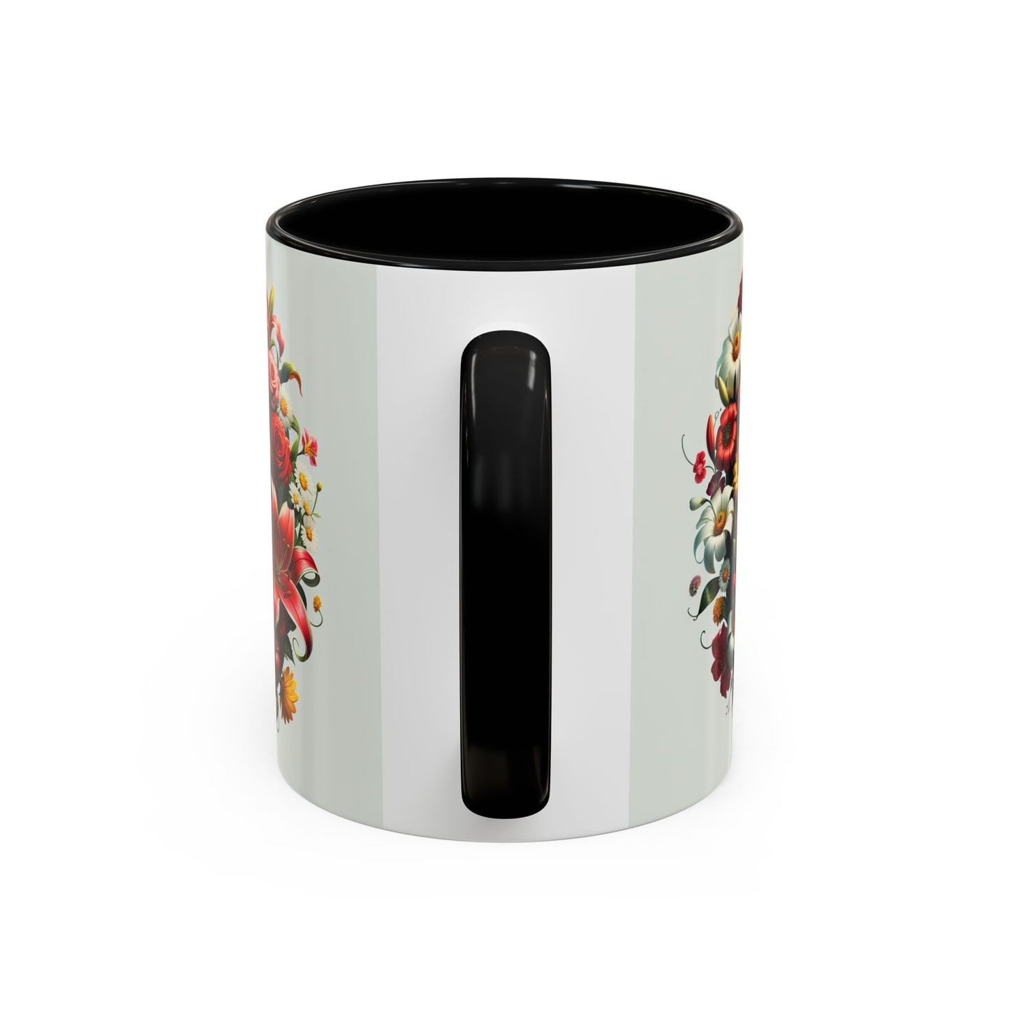 Floral Accent Coffee Mug - Elegant & Vibrant Design for Flower Lovers