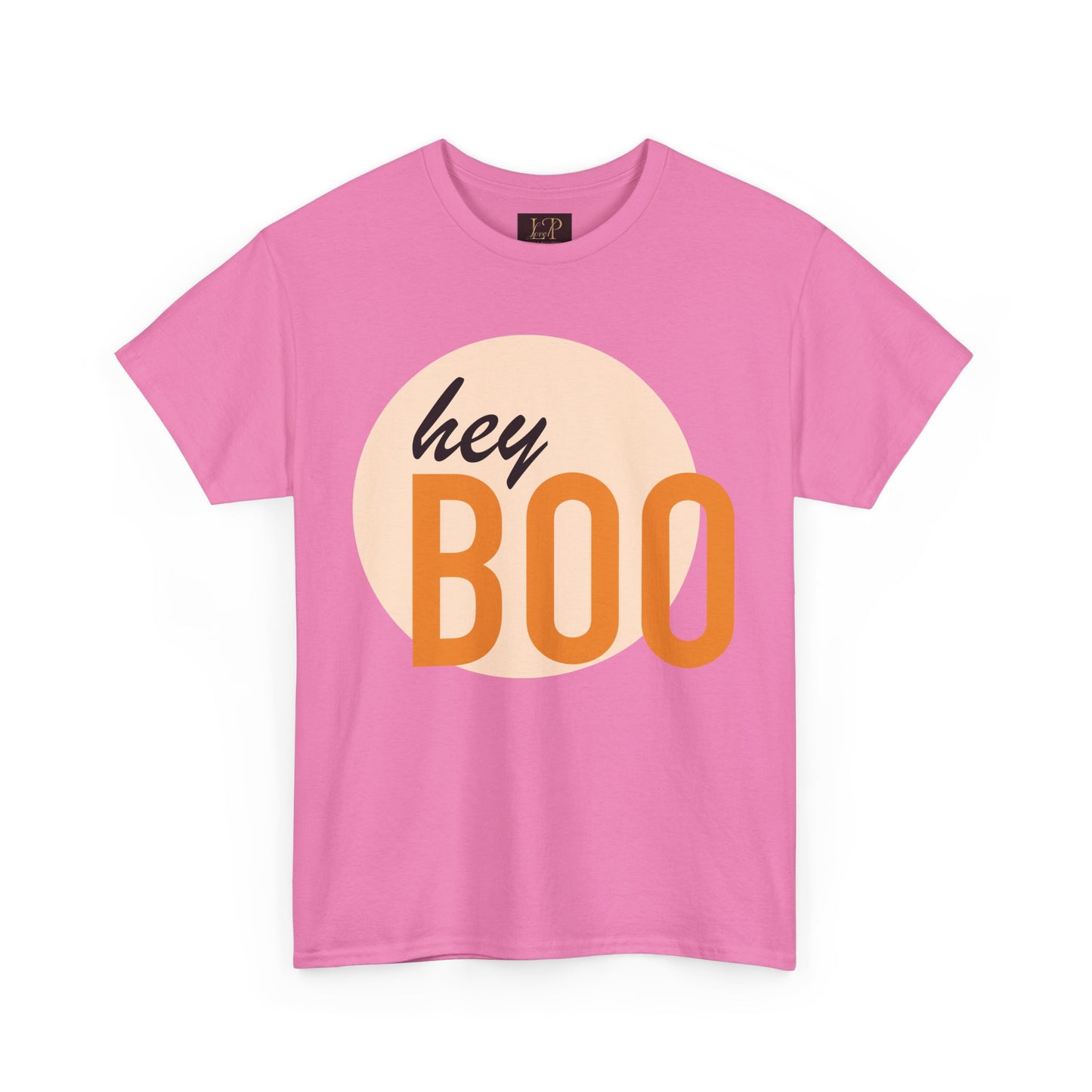 Hey Boo Unisex Heavy Cotton Tee - Cute & Comfy Fall T-Shirt
