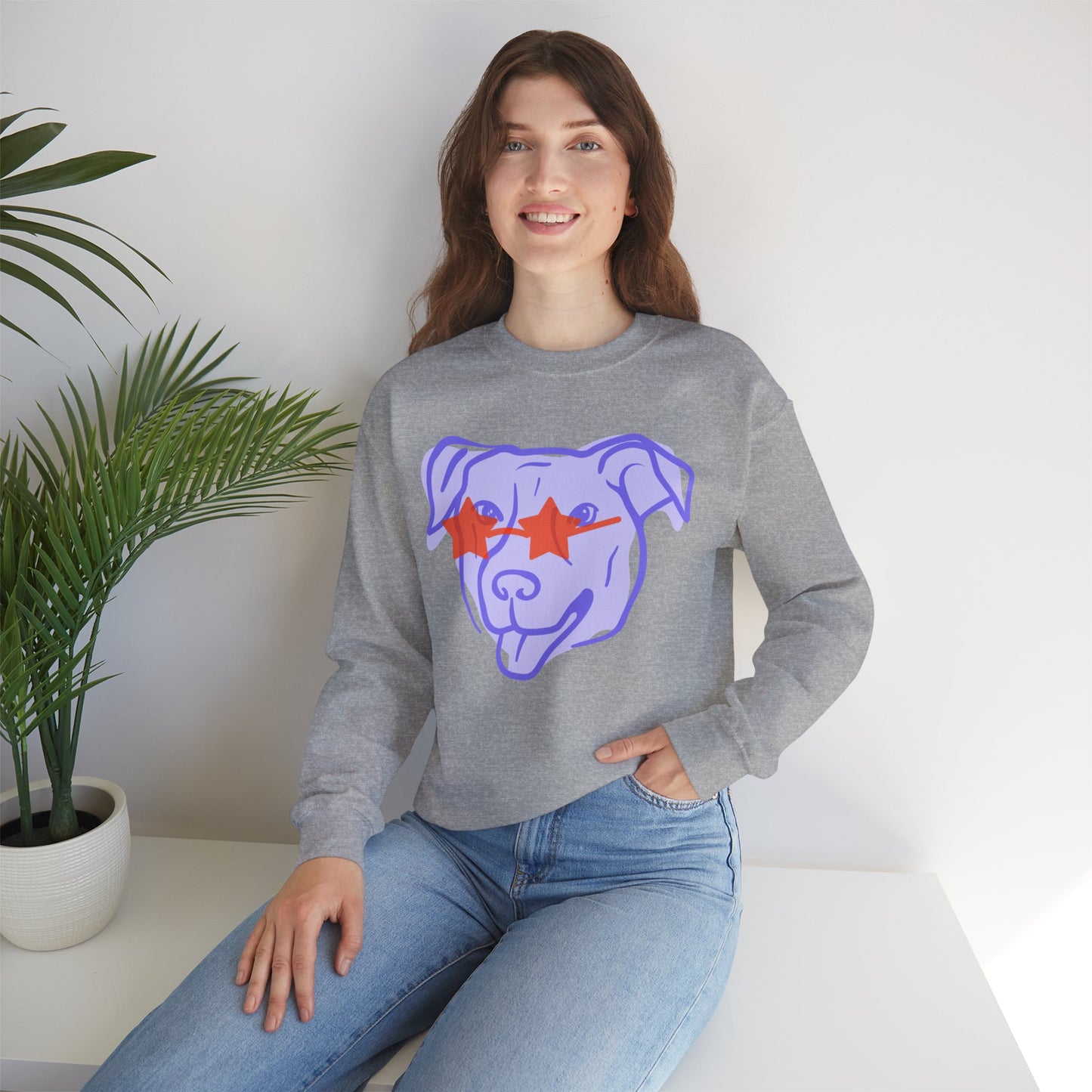 Cool Dog Crewneck Sweatshirt | Unisex Heavy Blend™ | Perfect Gift for Pet Lovers