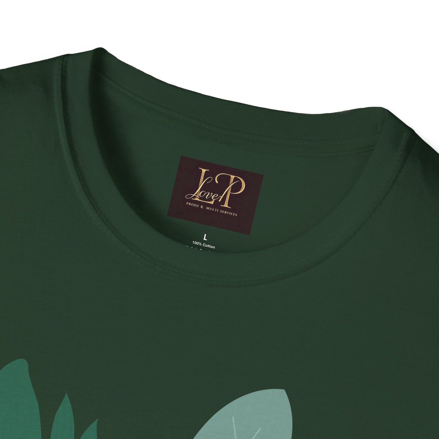 Chic Botanical Portrait T-Shirt for Nature Lovers