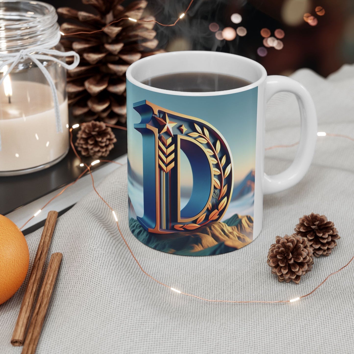 Inspirational Ceramic Mug - Motivational Mountain Design for Coffee Lovers, Ideal Gift for Nature Enthusiasts