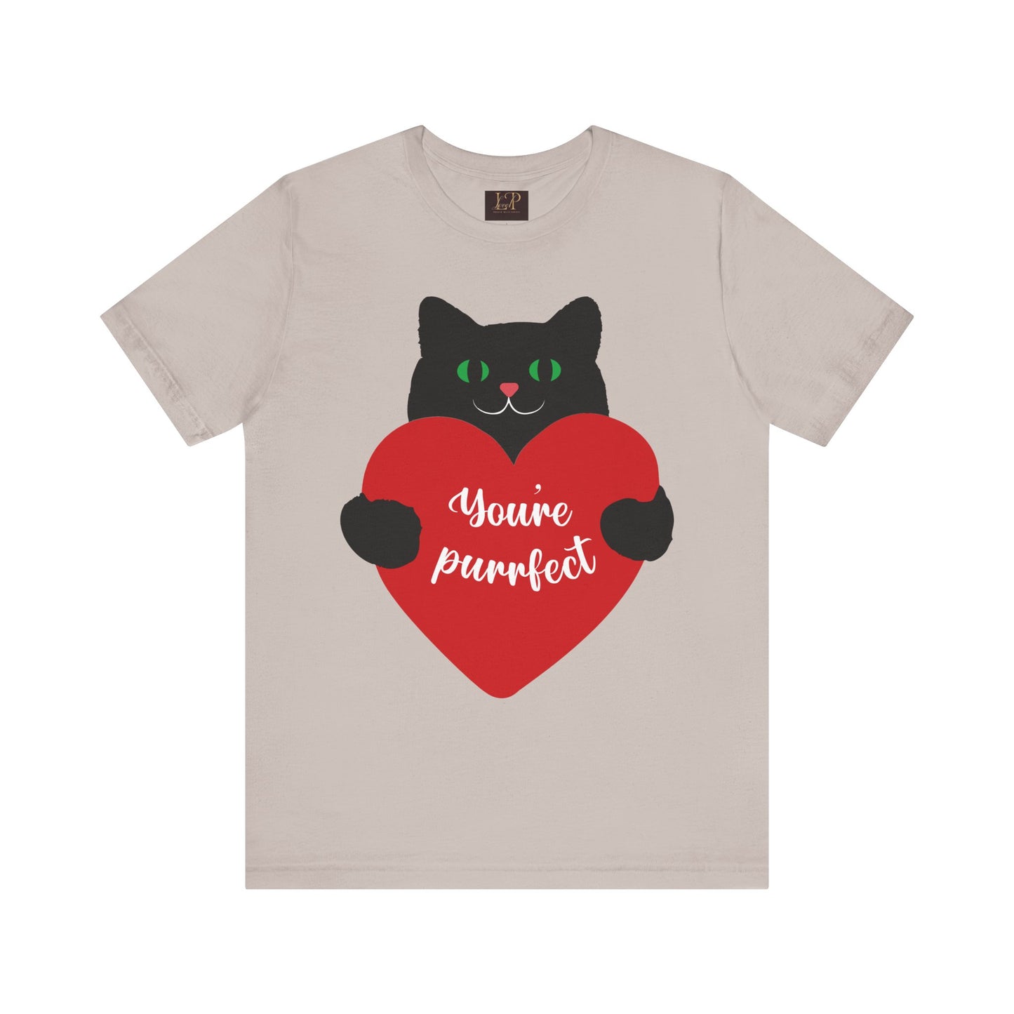 Purrfect Love Cat Tee - Cute Unisex Jersey Short Sleeve Shirt