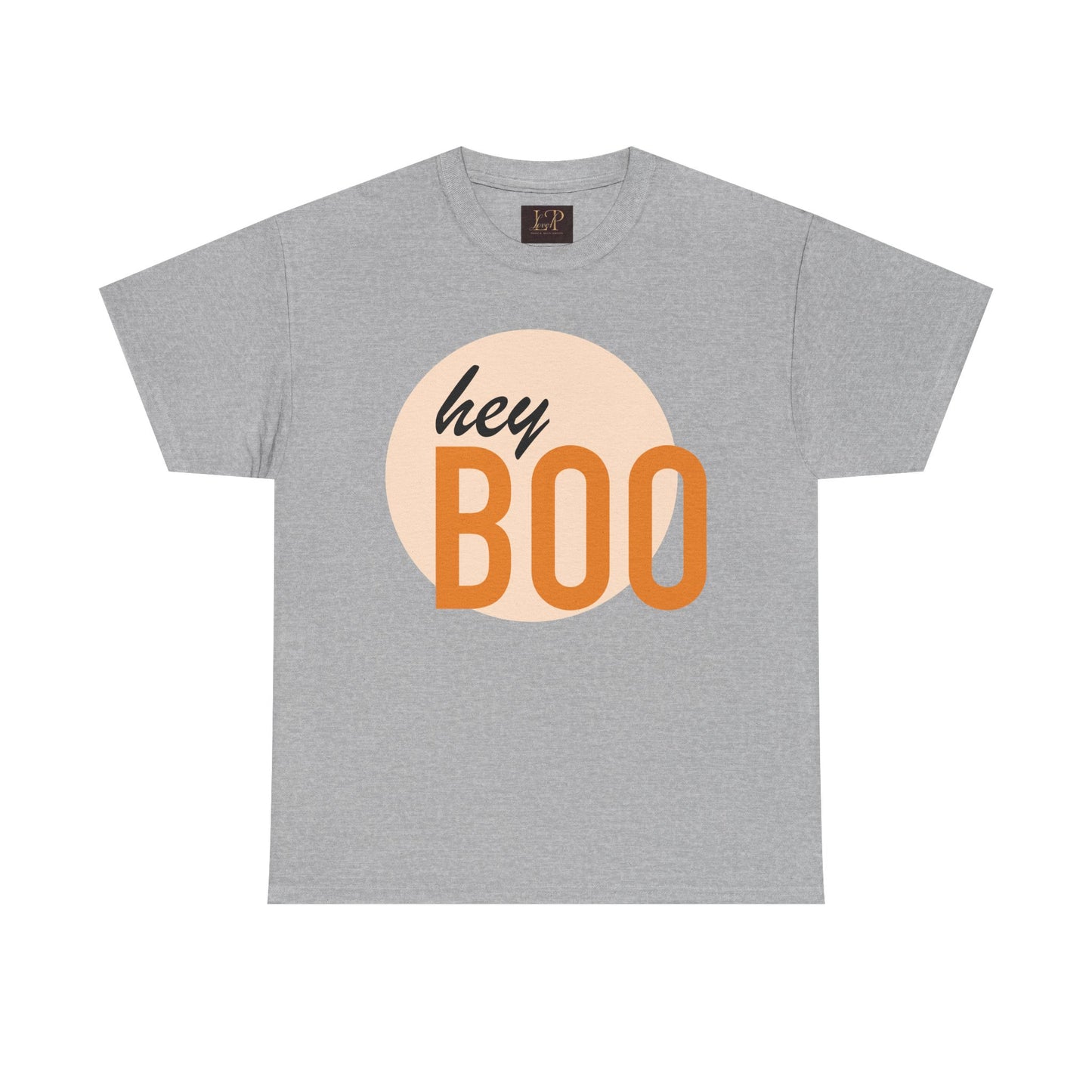 Hey Boo Unisex Heavy Cotton Tee - Cute & Comfy Fall T-Shirt