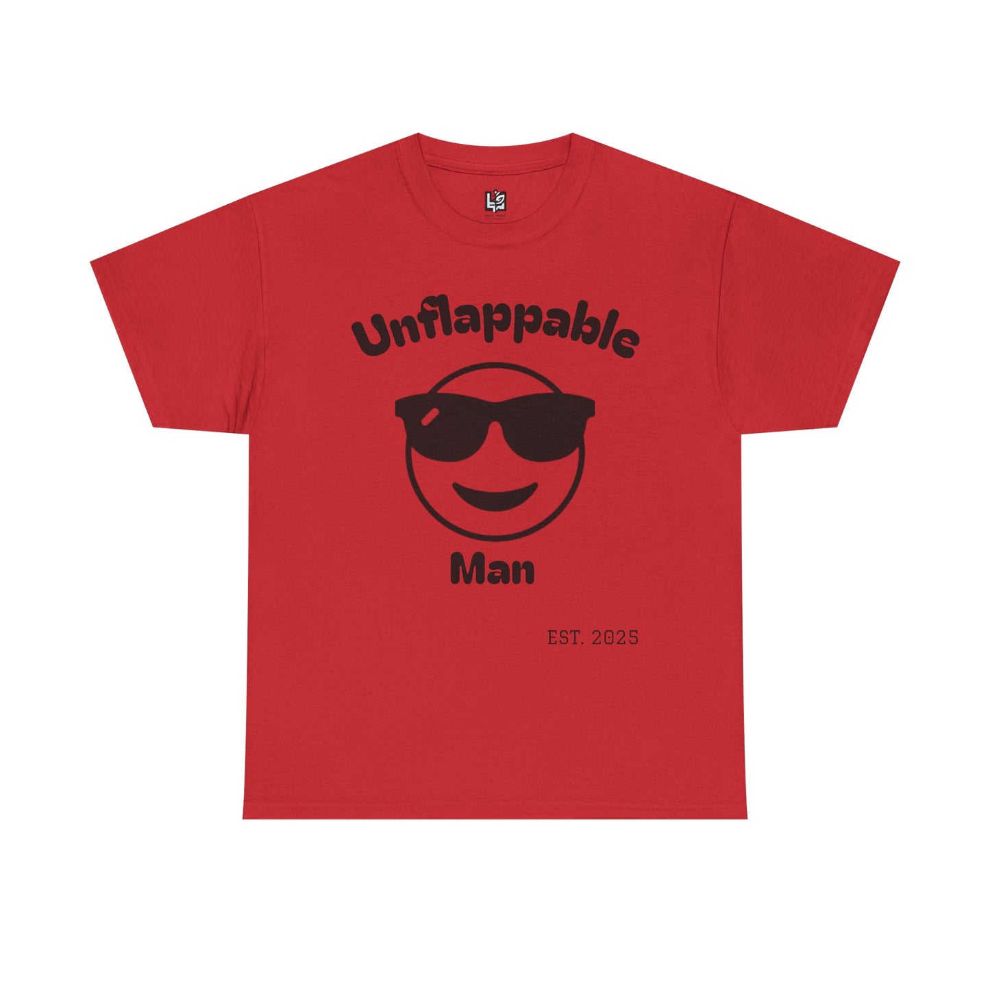Unisex Heavy Cotton Tee - Unflappable Man Graphic Tee for Chill Vibes