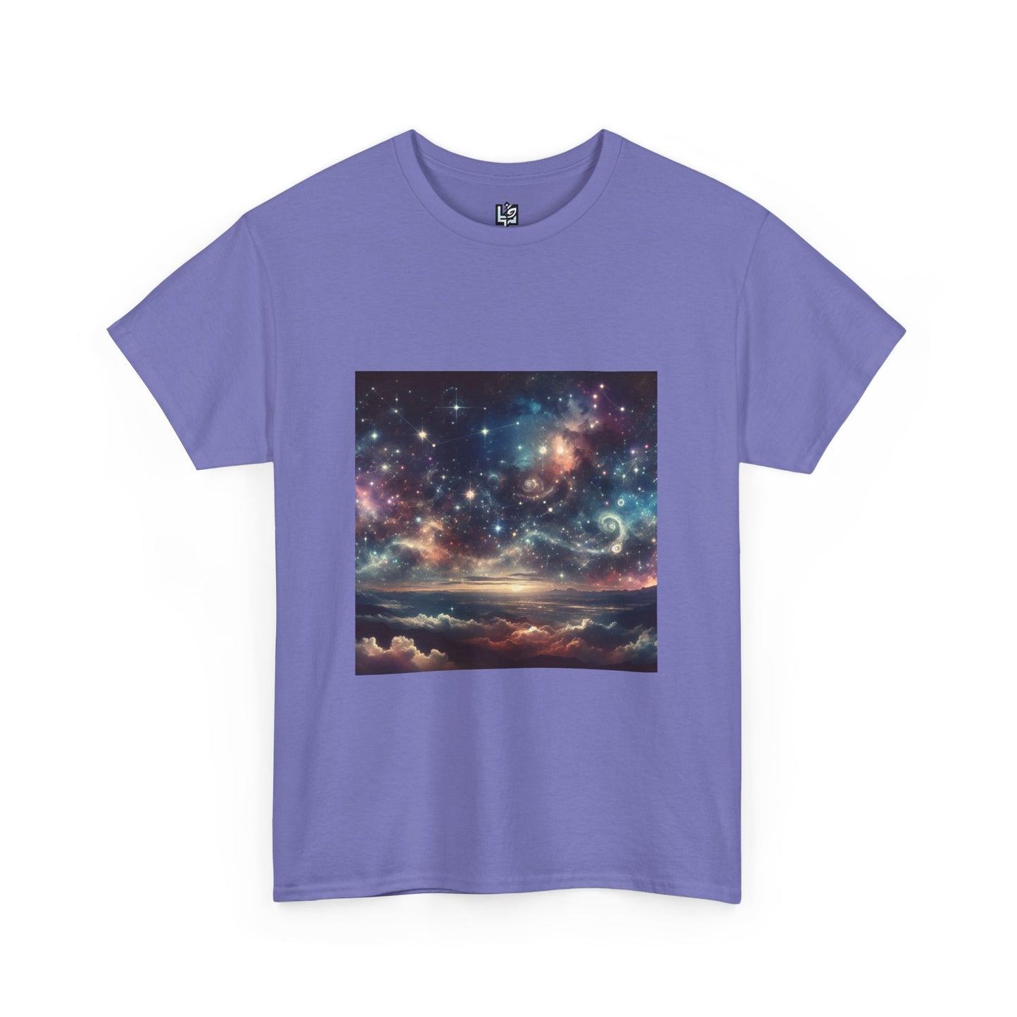 Cosmic Dreams Unisex Heavy Cotton Tee - Celestial Graphic Tee for Stargazers