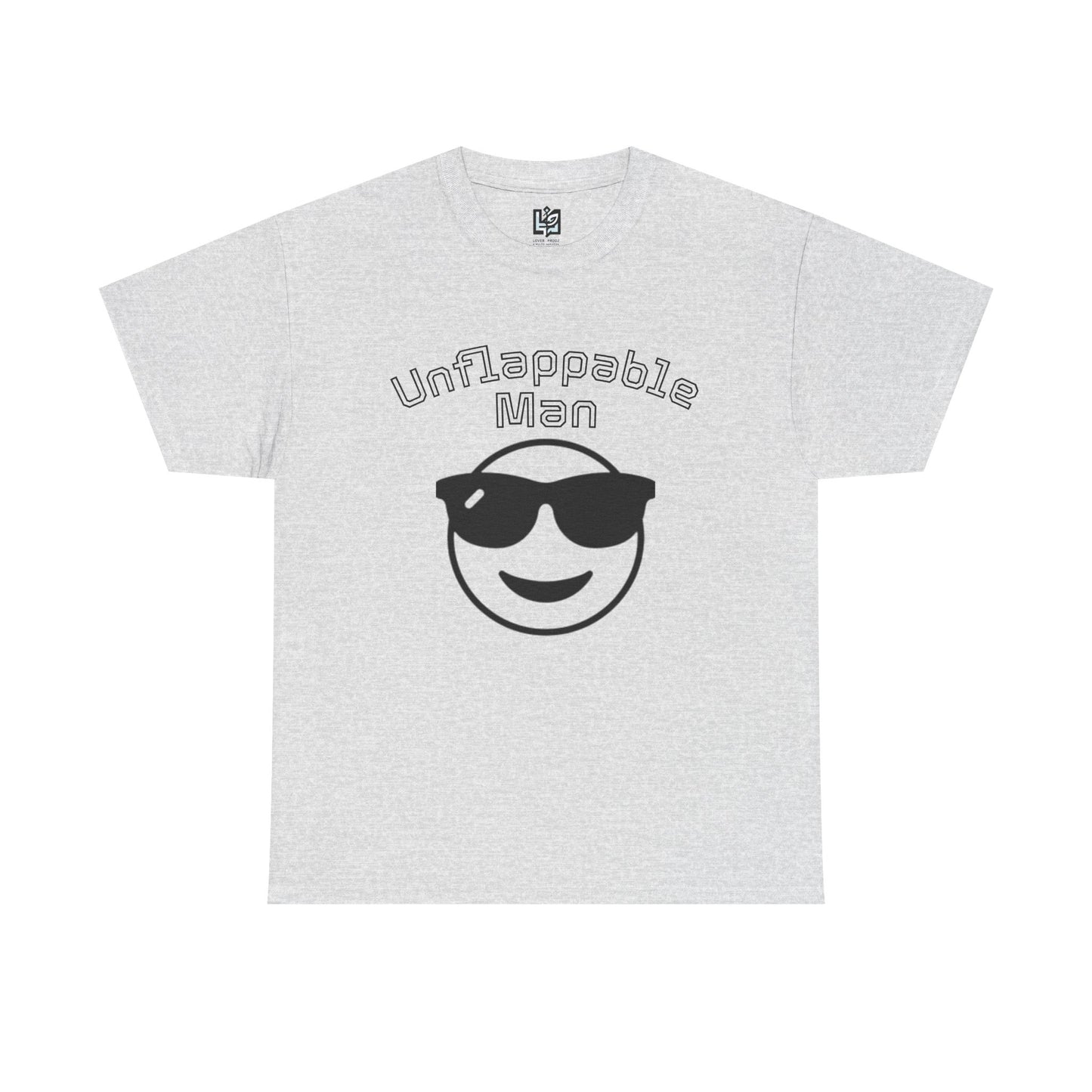 Unflappable Man Unisex Heavy Cotton Tee, Cool Graphic T-Shirt for Men, Perfect Gift for Birthdays, Casual Wear, Outdoor Activities