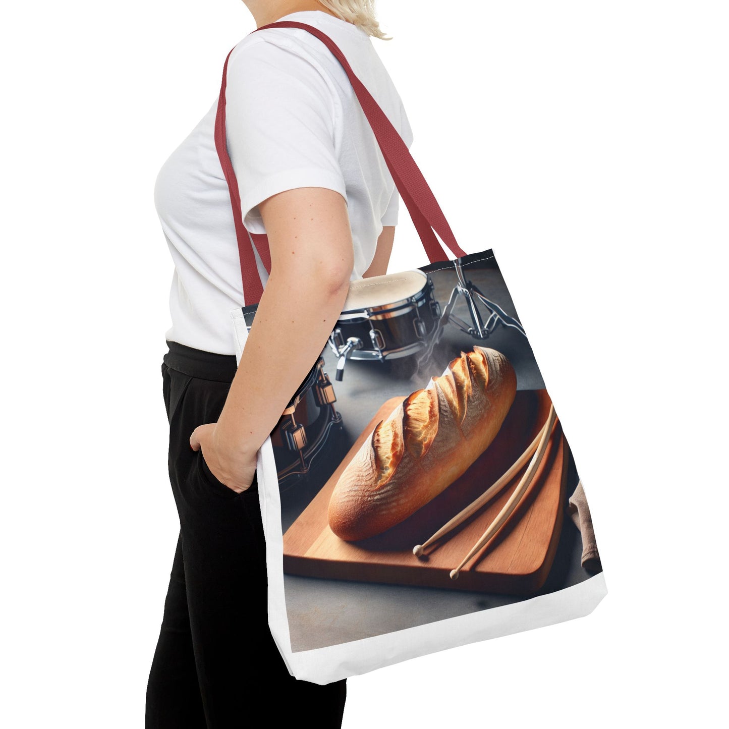 Bread & Drums Tote Bag – Perfect for Food Lovers & Musicians