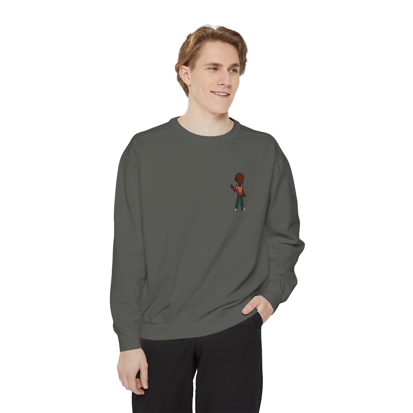 Retro Pixel Boy Graphic Sweatshirt