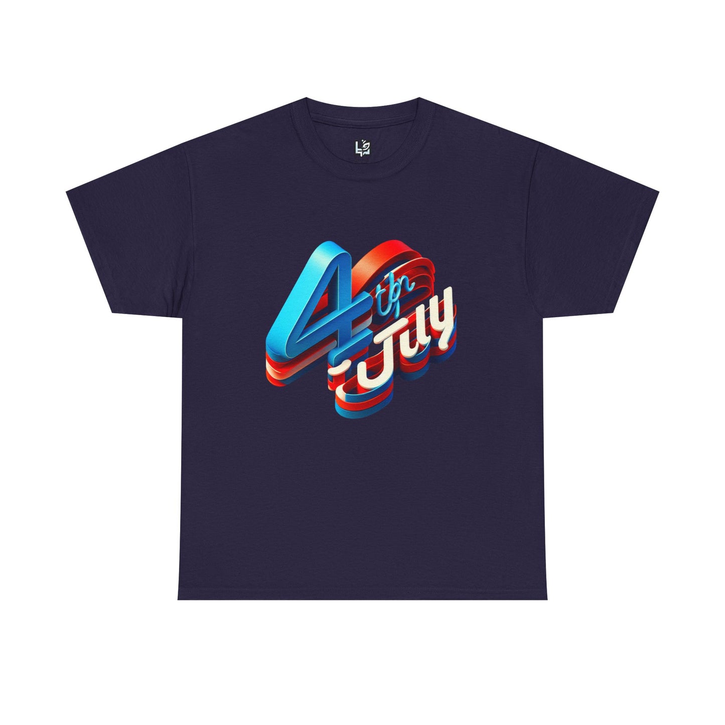 4th of July Unisex Heavy Cotton Tee, Patriotic Shirt, Independence Day Apparel, Summer Event T-Shirt, Casual Graphic Tee