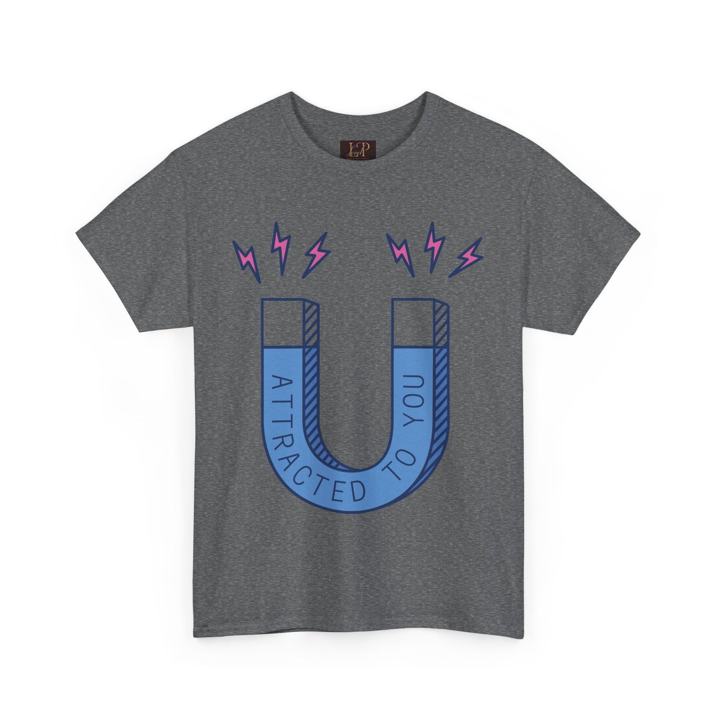 Unisex Heavy Cotton Tee - "Attracted to You" Magnet Graphic T-Shirt