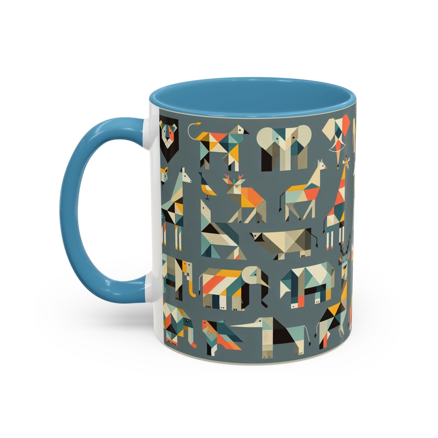 Colorful Animal Print Accent Coffee Mug - Unique 11/15oz Ceramic Cup for Nature Lovers