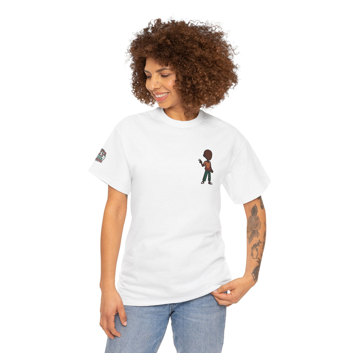 Mini Guitarist Tee — Cute Retro Kid Playing Guitar Graphic T-Shirt