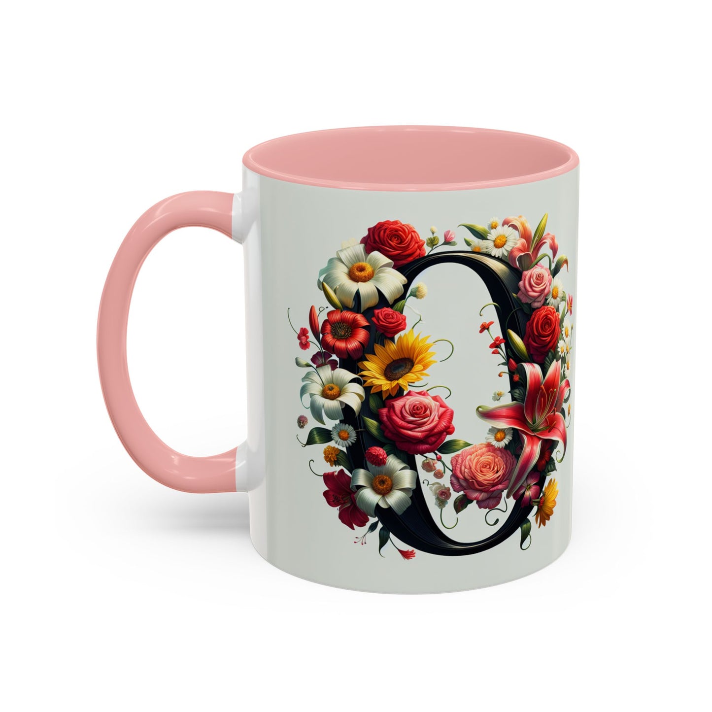 Floral Accent Coffee Mug - Elegant & Vibrant Design for Flower Lovers