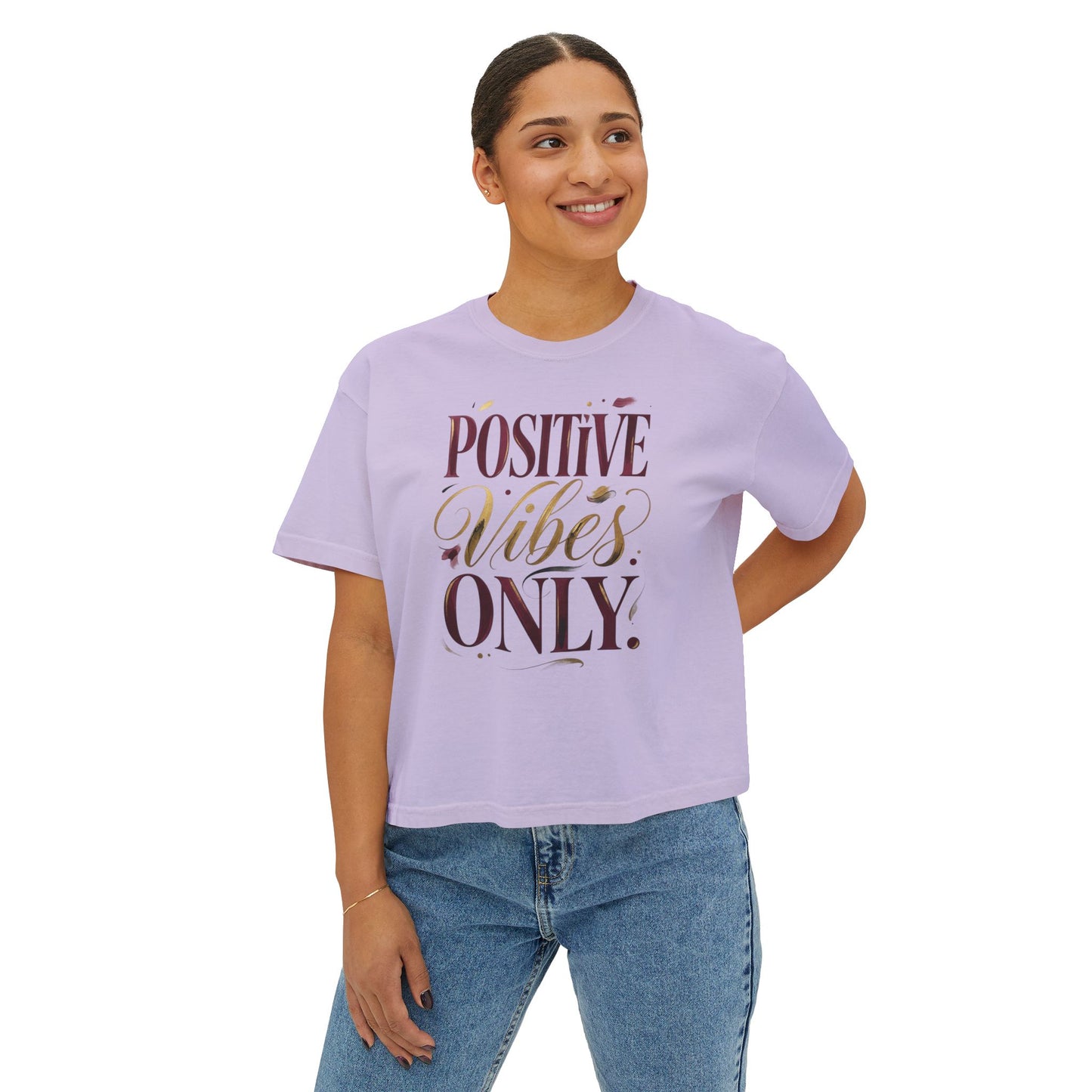 Positive Vibes Only Boxy Tee