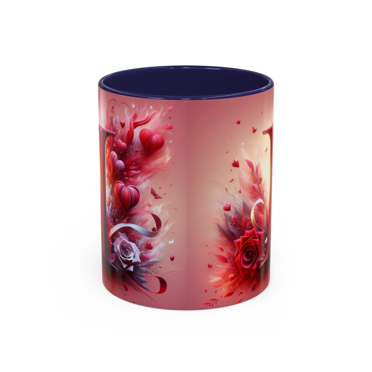 Romantic Floral Accent Coffee Mug - Perfect Gift for Valentine's Day