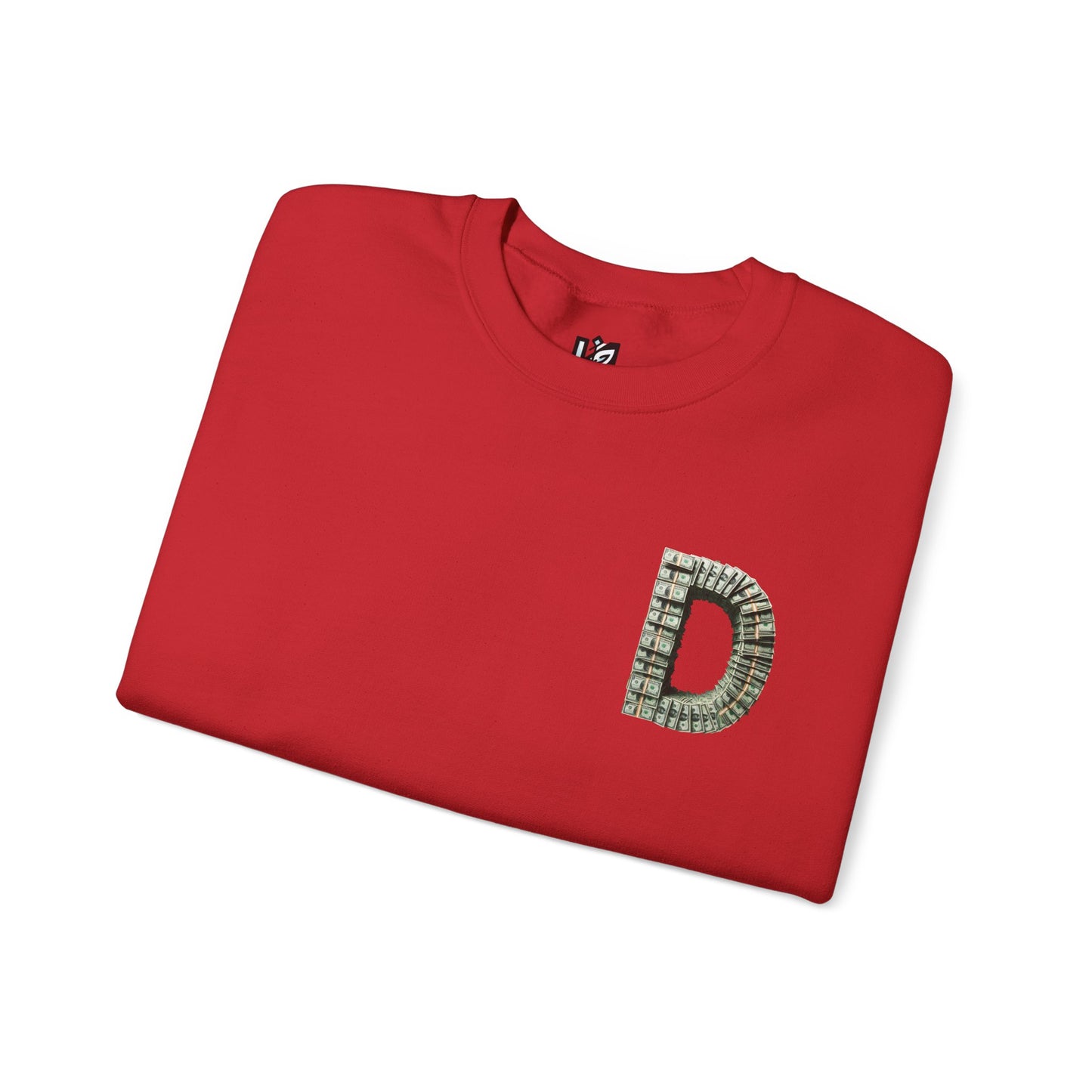 Unisex Crewneck Sweatshirt with 'D' and Dollar Sign Design | Stylish & Cozy Apparel for Casual Days