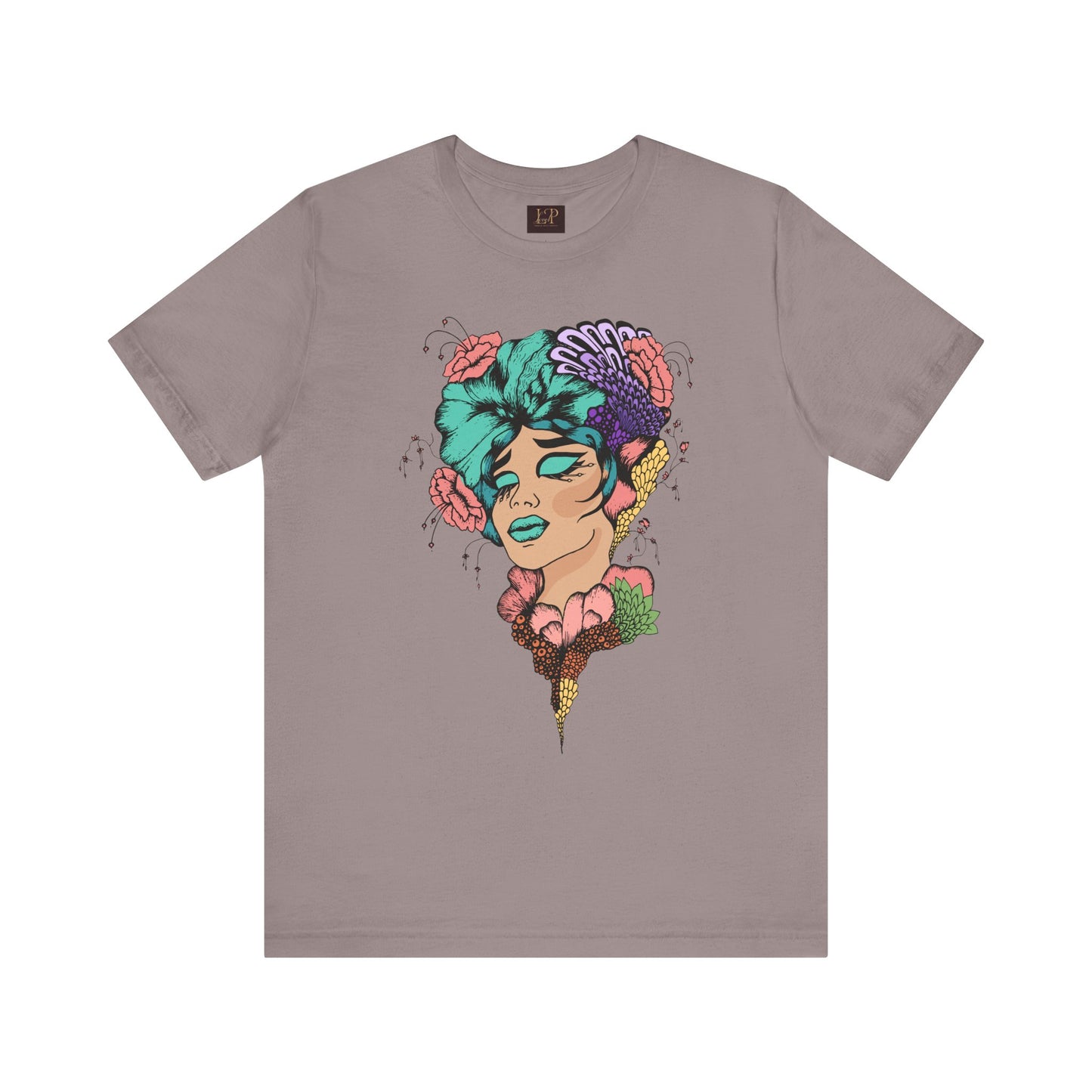 Artistic Floral Unisex Tee with Vibrant Design