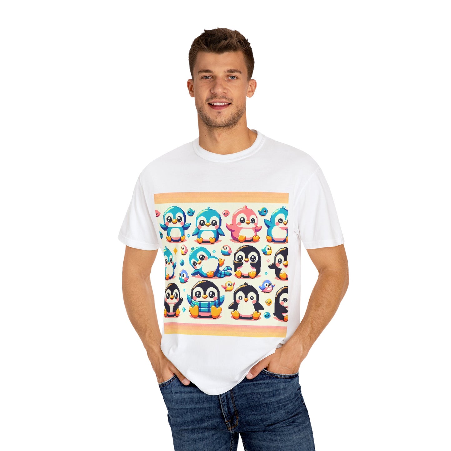 Cute Penguin Graphic Unisex T-shirt - Fun & Colorful Summer Tee