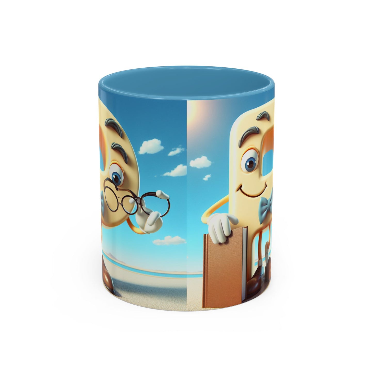 Cheerful Cartoon Character Accent Coffee Mug - Perfect for Gift Giving