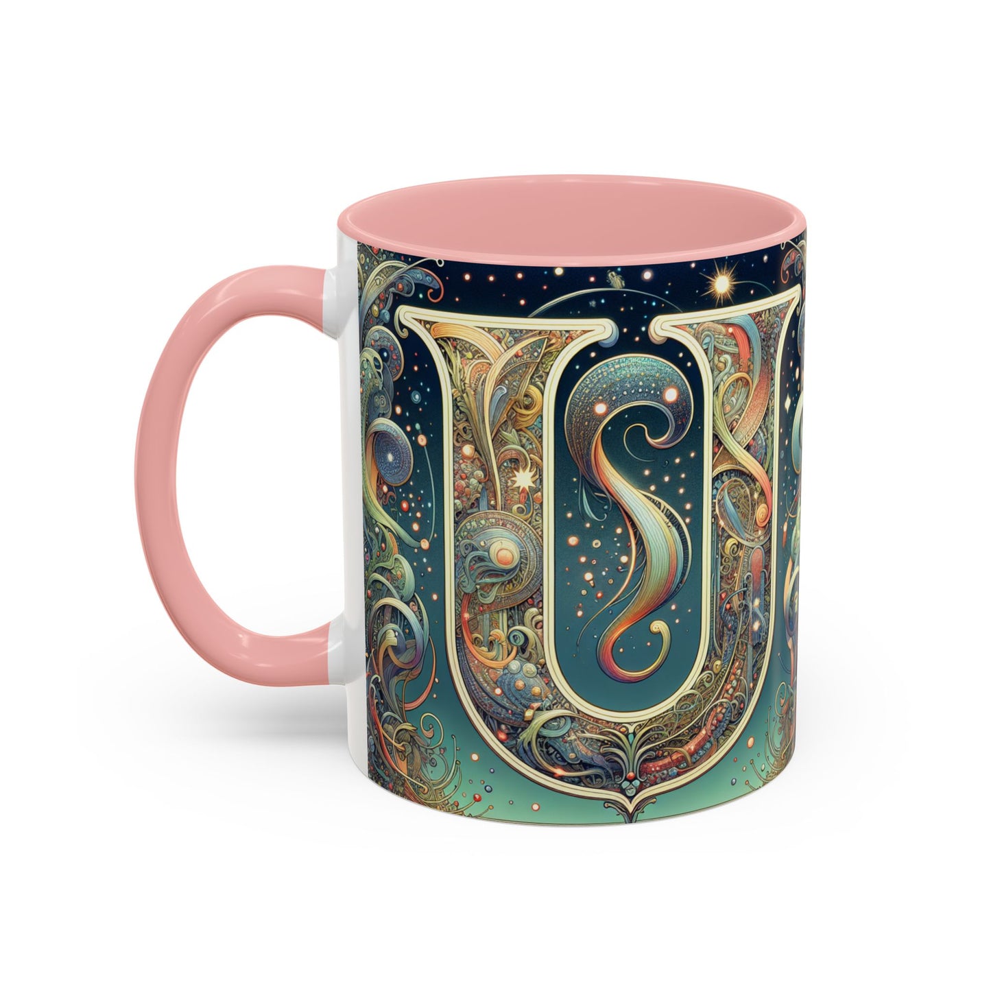 Cosmic Art Accent Coffee Mug - Unique Colorful Design for Coffee Lovers