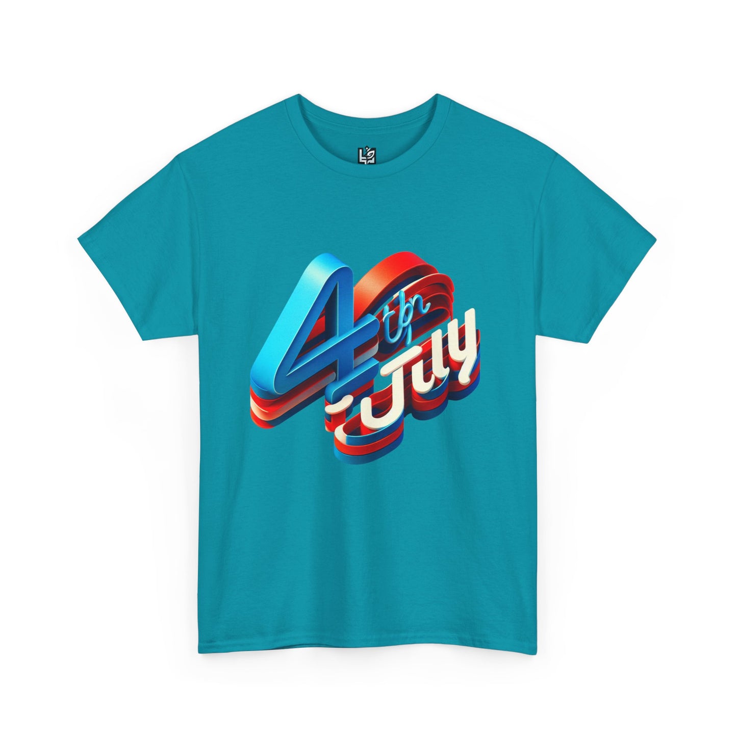 4th of July Unisex Heavy Cotton Tee, Patriotic Shirt, Independence Day Apparel, Summer Event T-Shirt, Casual Graphic Tee