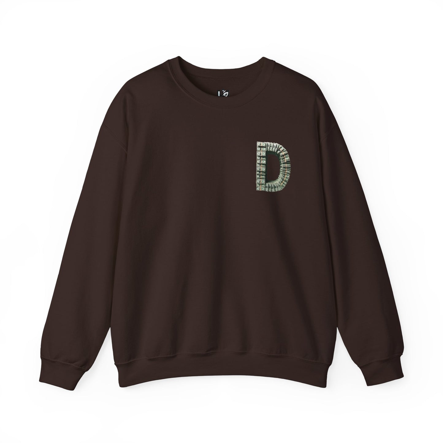 Unisex Crewneck Sweatshirt with 'D' and Dollar Sign Design | Stylish & Cozy Apparel for Casual Days