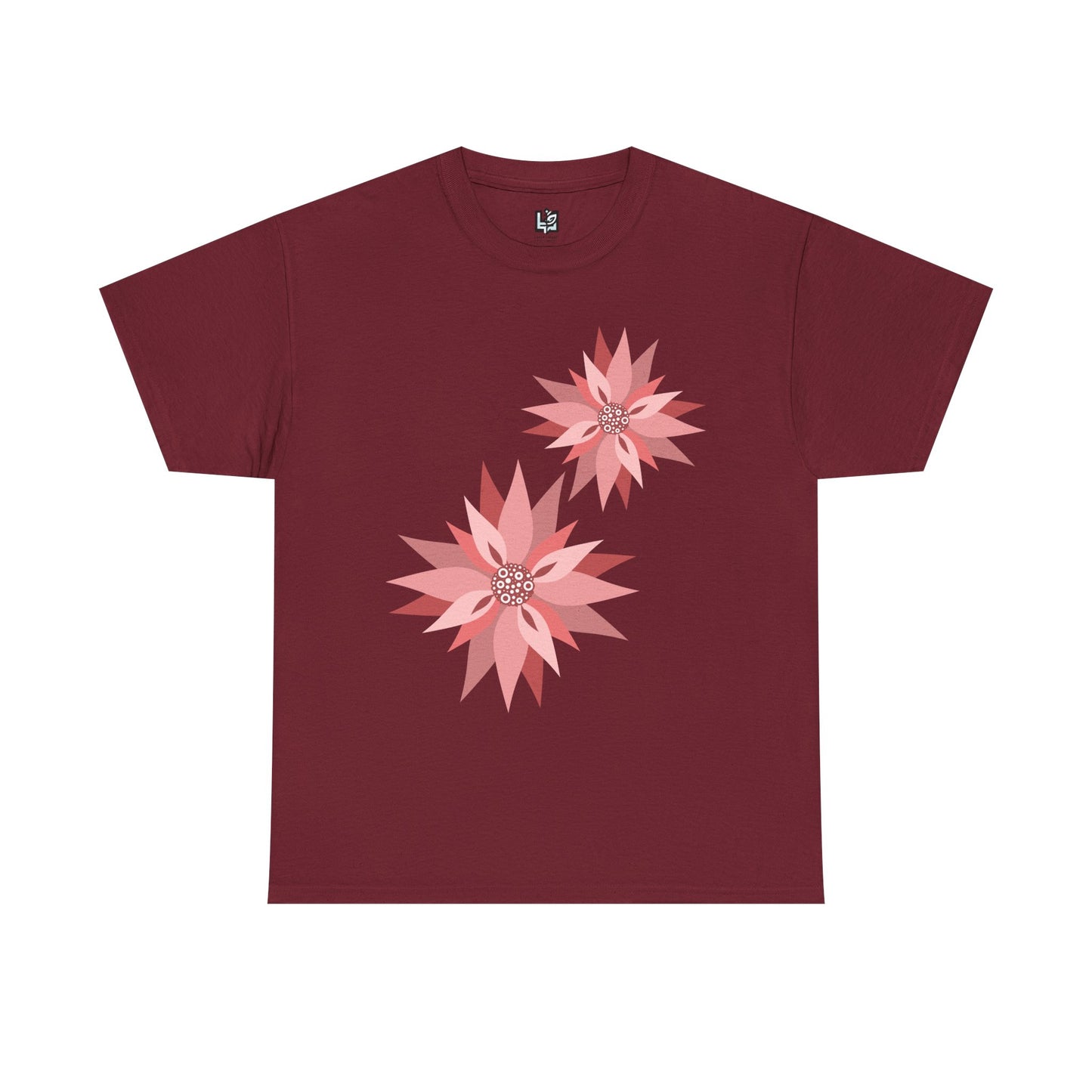 Floral Design Unisex Heavy Cotton Tee - Casual Comfort for Spring Celebrations