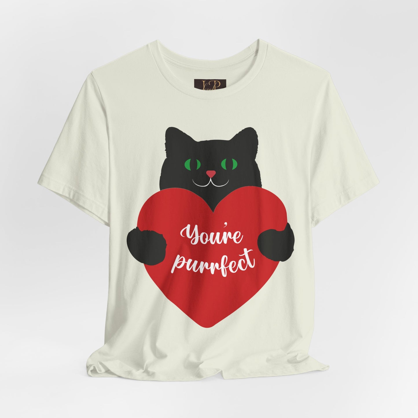 Purrfect Love Cat Tee - Cute Unisex Jersey Short Sleeve Shirt