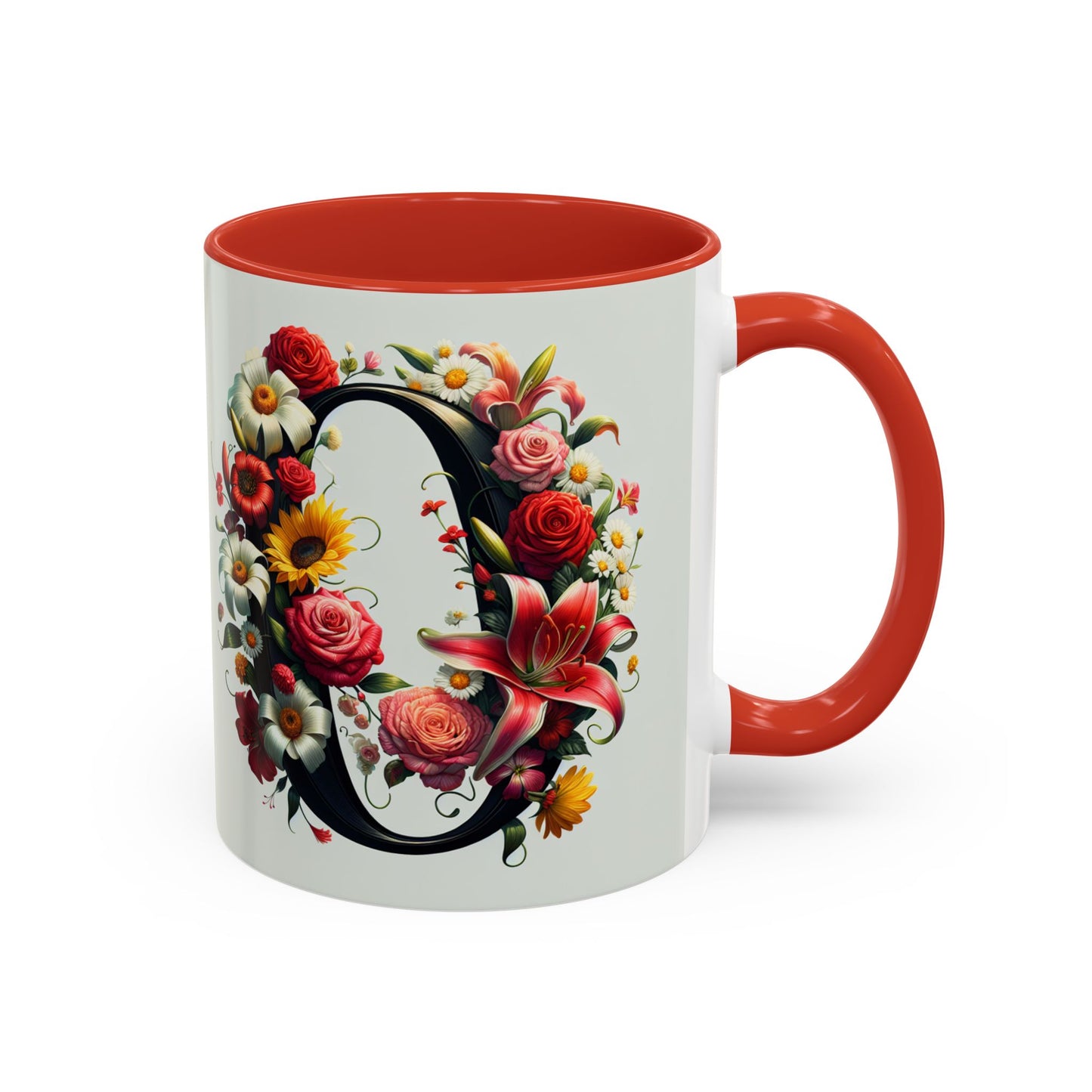 Floral Accent Coffee Mug - Elegant & Vibrant Design for Flower Lovers