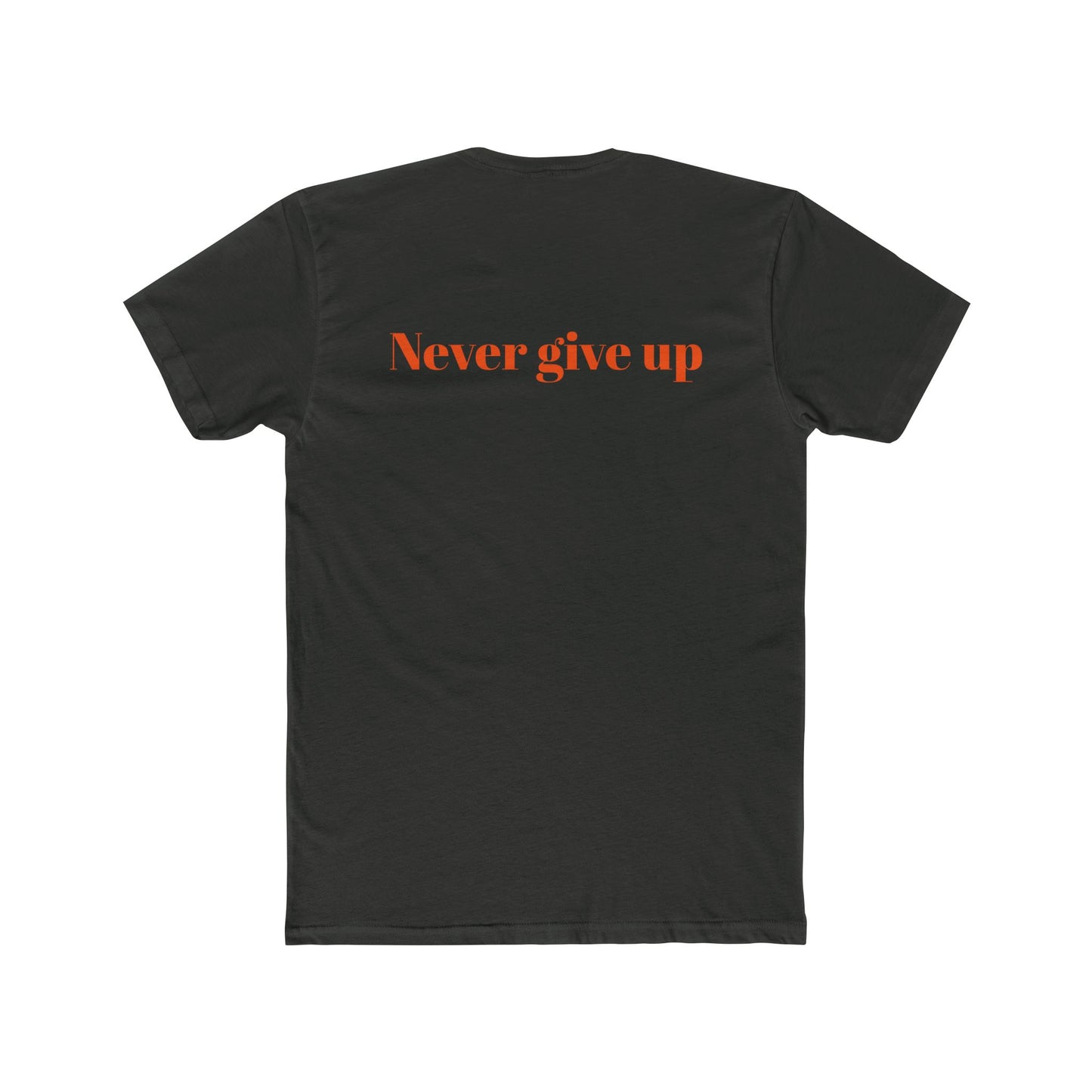 Motivational Unisex Cotton Crew Tee - 'Never Give Up' Inspirational Shirt
