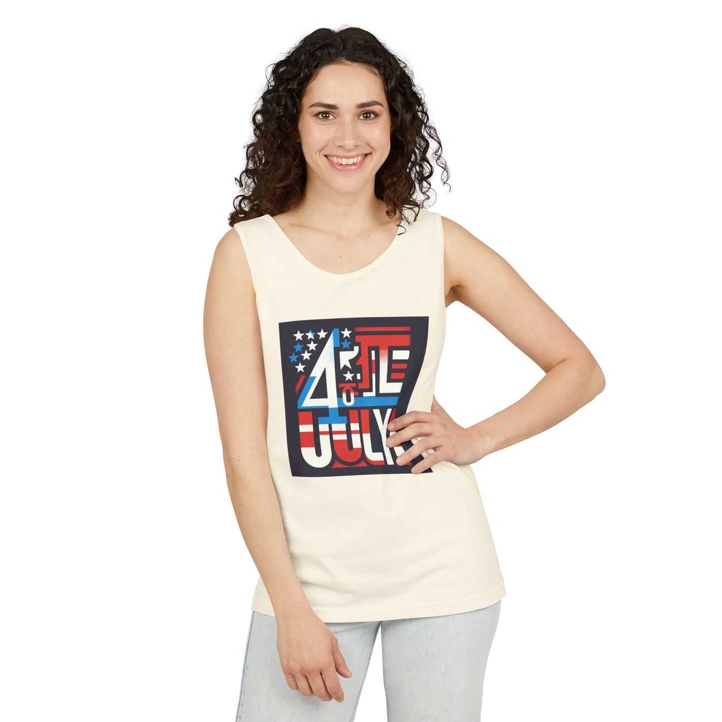 Patriotic Fourth of July Tank Top, American Flag Tee, Summer Celebration Apparel, Unisex Graphic Shirt, USA Independence Day Outfit