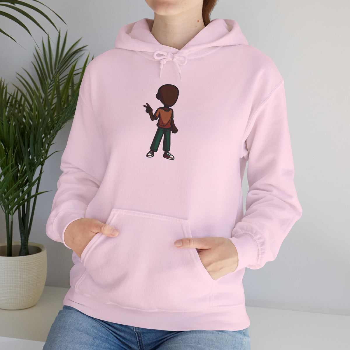 Make Haiti The Pearl of the Antilles Again Hoodie — Cartoon Figure Back Print