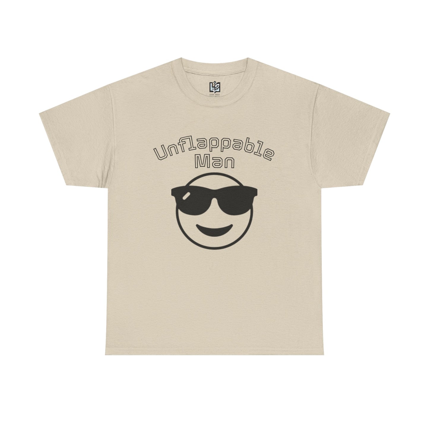 Unflappable Man Unisex Heavy Cotton Tee, Cool Graphic T-Shirt for Men, Perfect Gift for Birthdays, Casual Wear, Outdoor Activities