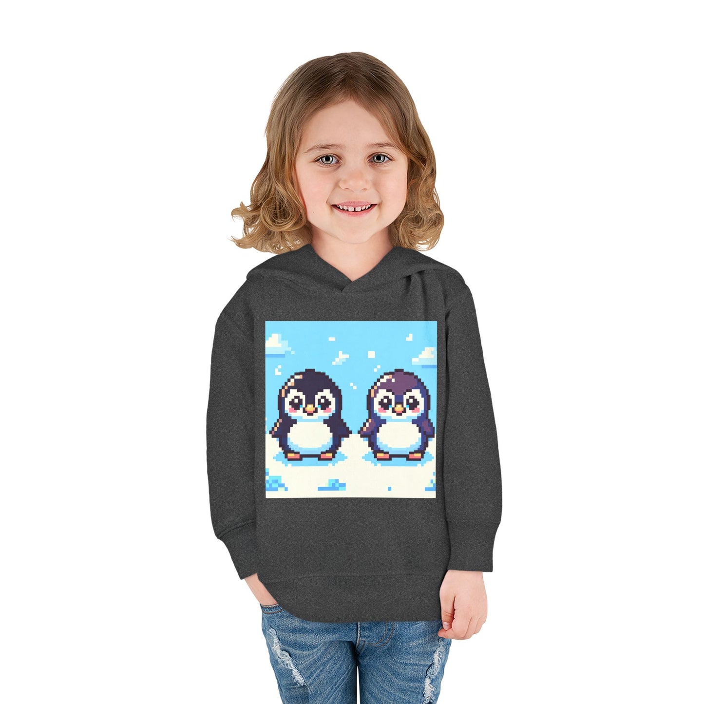 Cute Penguin Toddler Pullover Fleece Hoodie - Perfect for Winter Playtime