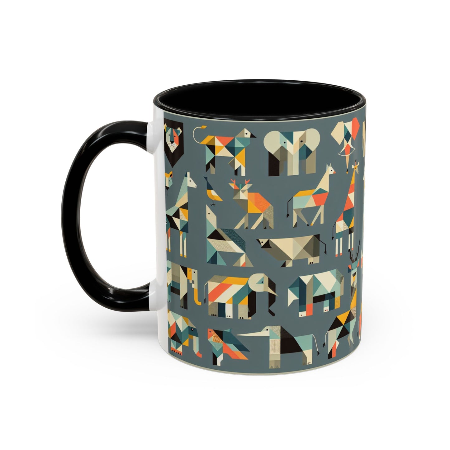 Colorful Animal Print Accent Coffee Mug - Unique 11/15oz Ceramic Cup for Nature Lovers