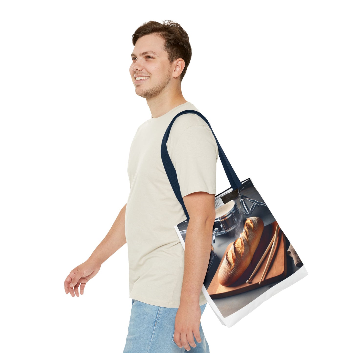 Bread & Drums Tote Bag – Perfect for Food Lovers & Musicians