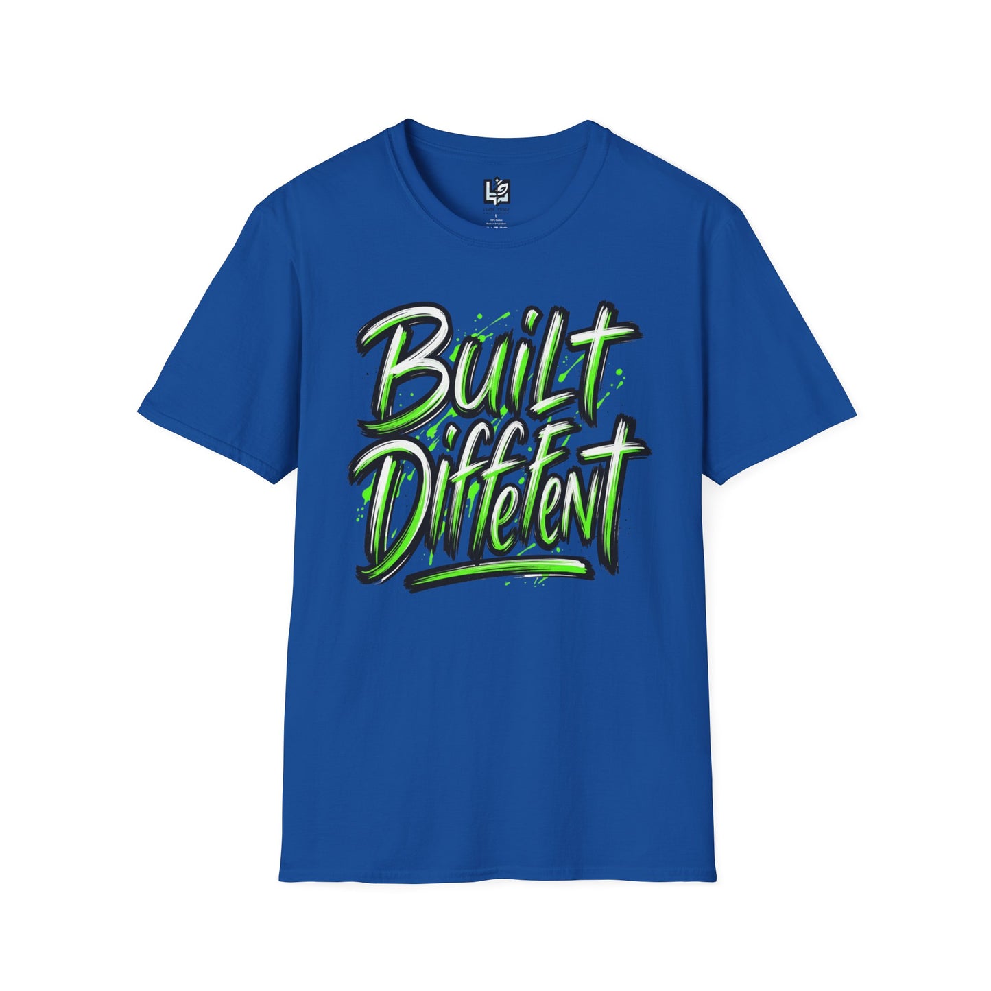 Built Different T-Shirt — Bold Neon Graffiti Tee