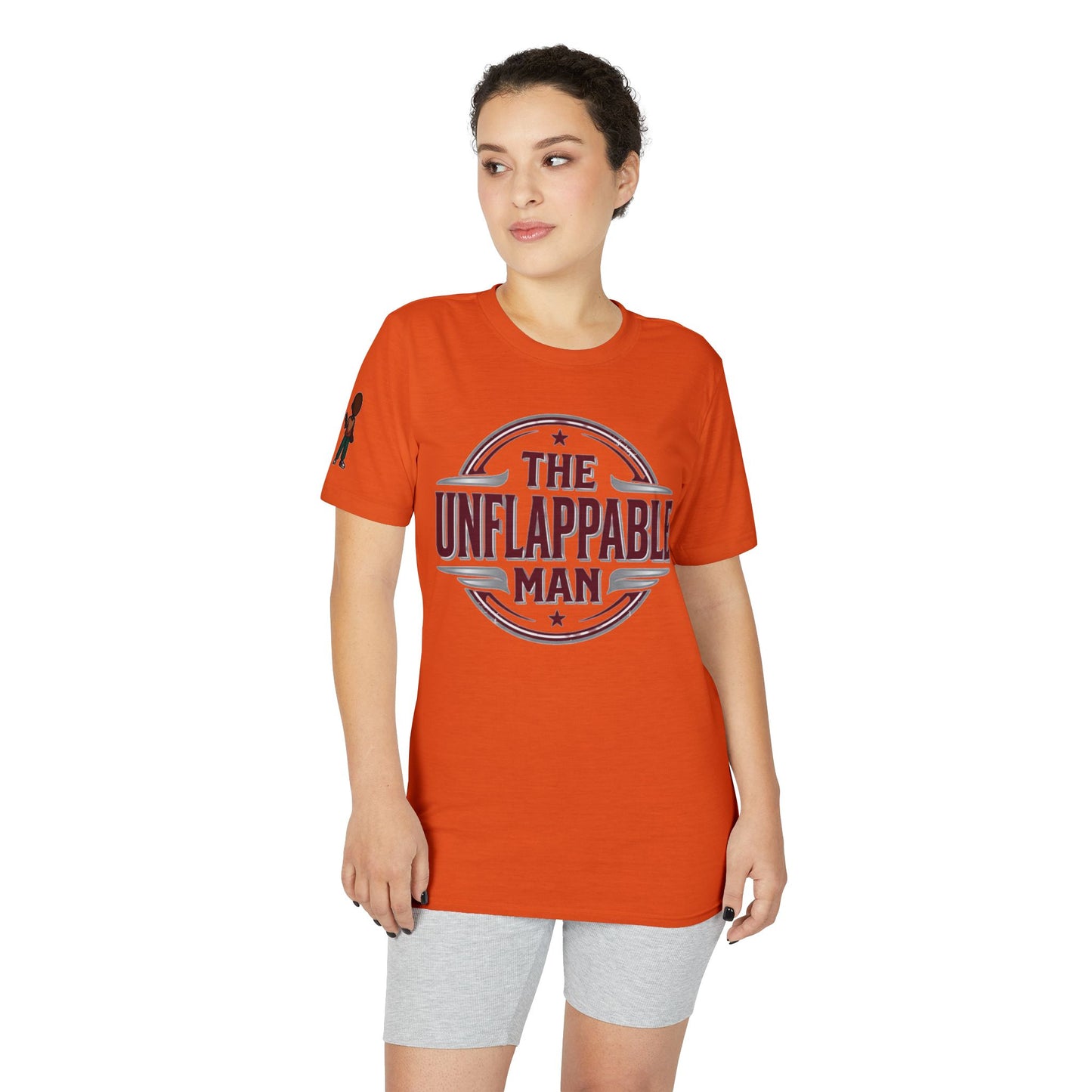 The Unflappable Man T-Shirt – Vintage Badge Graphic Tee for Calm, Confident Guys