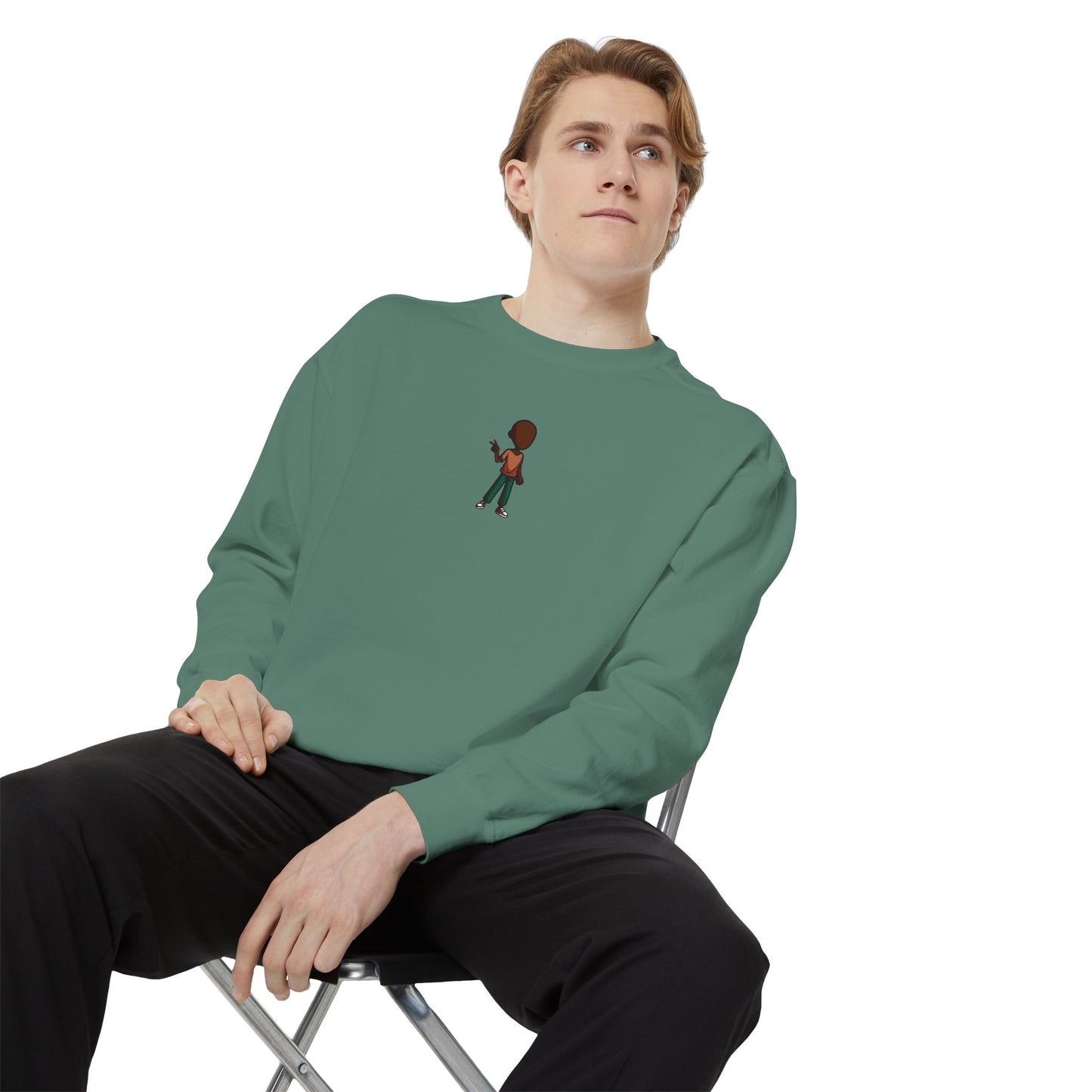 Sweatshirt — Little Guitarist Illustration Crewneck