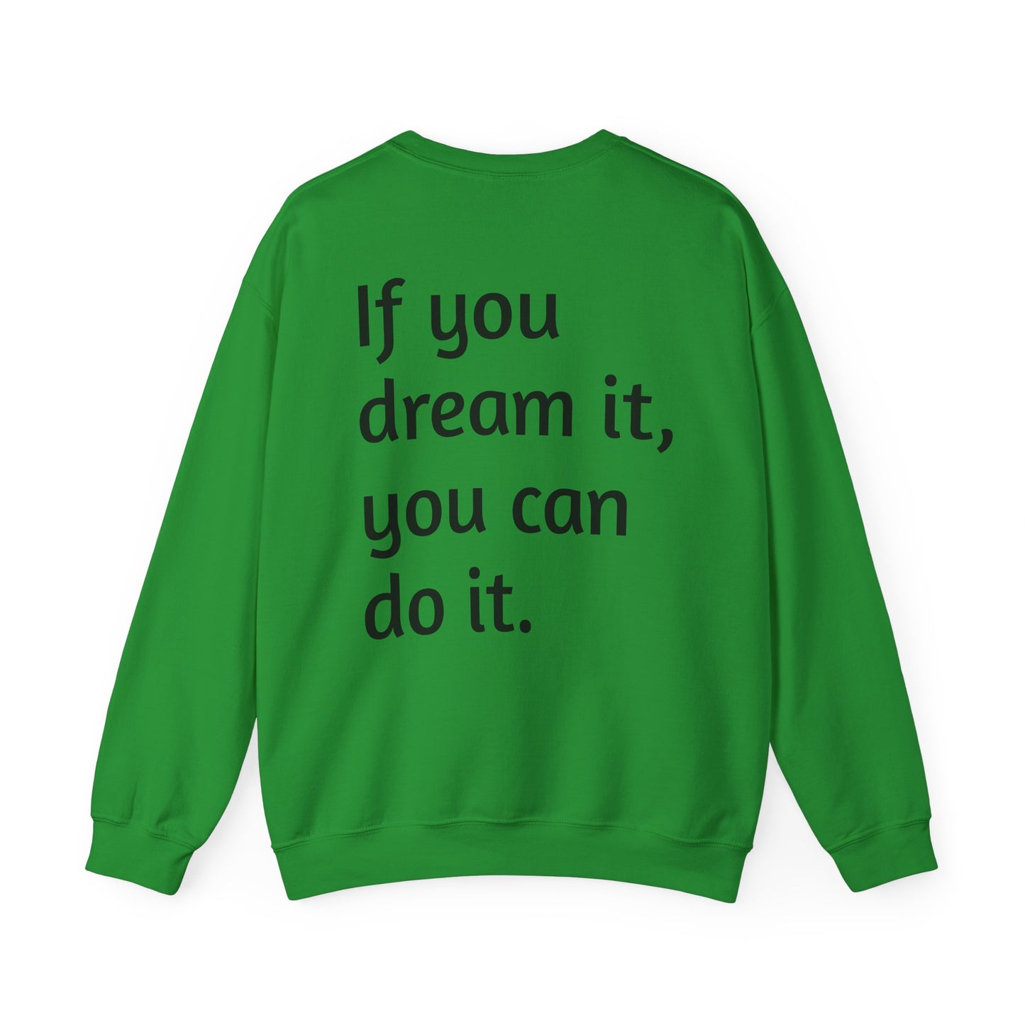 Geometric Wolf Crewneck Sweatshirt - Inspirational Quote Apparel