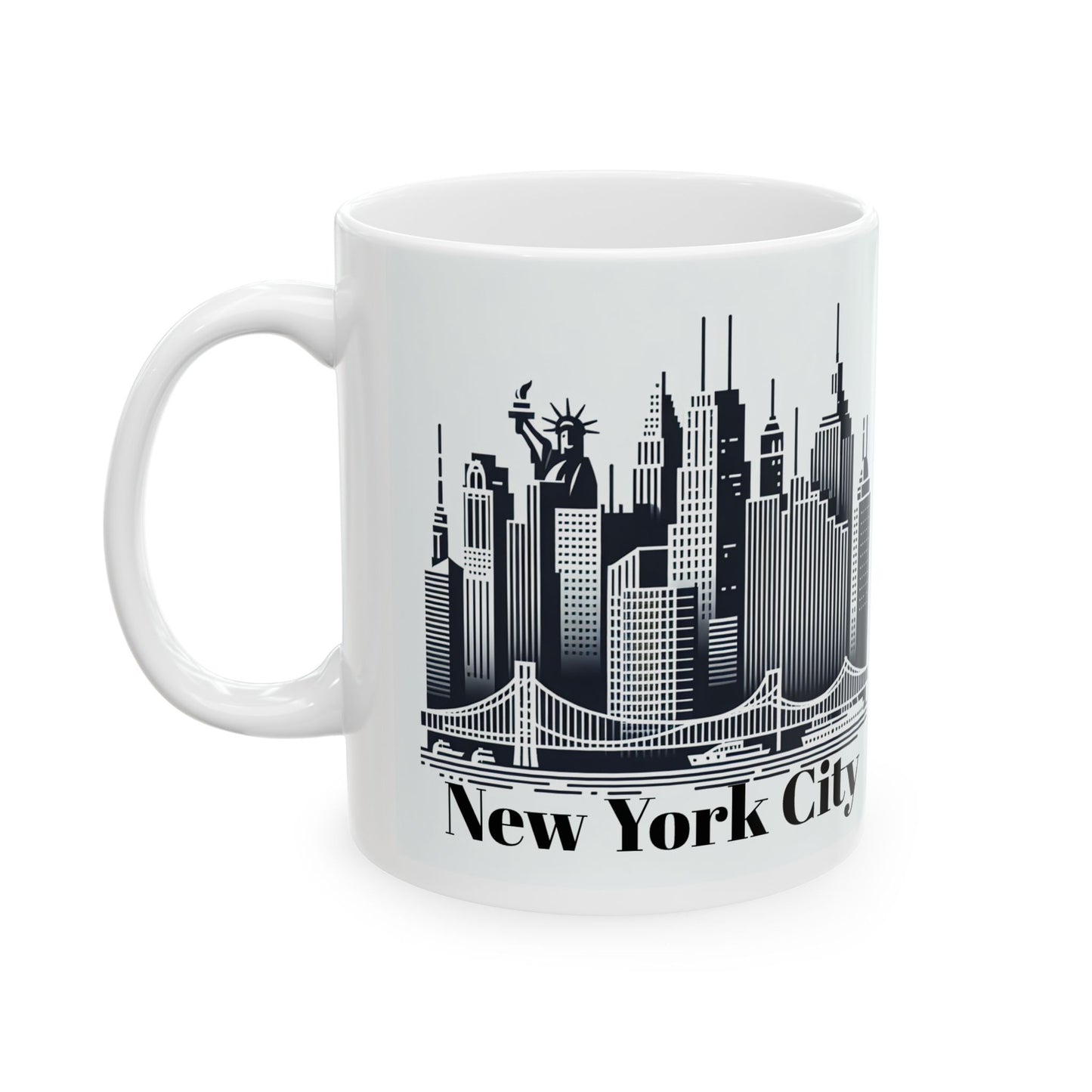 New York City Skyline Ceramic Mug - 11oz & 15oz - Perfect Gift for Travelers