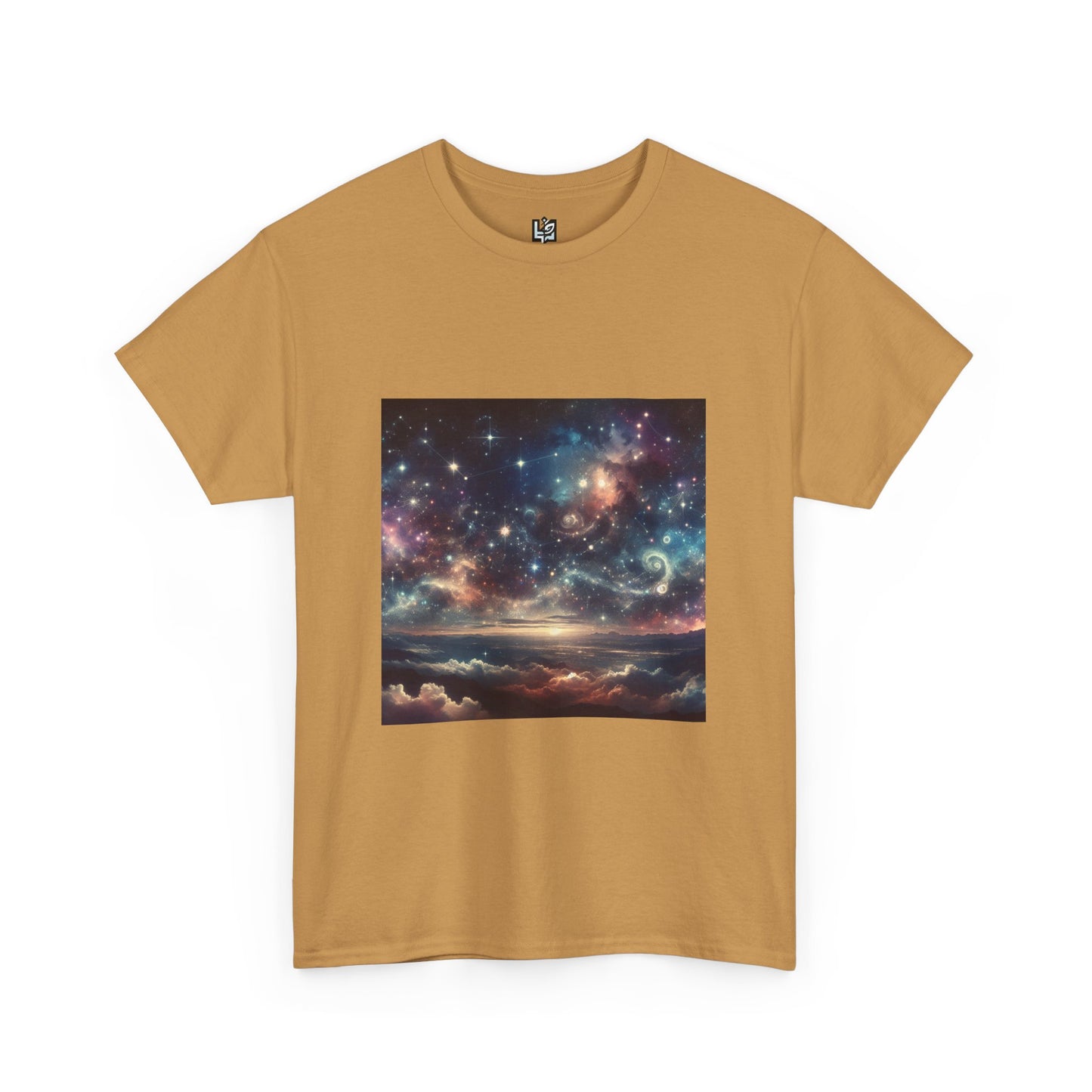 Cosmic Dreams Unisex Heavy Cotton Tee - Celestial Graphic Tee for Stargazers