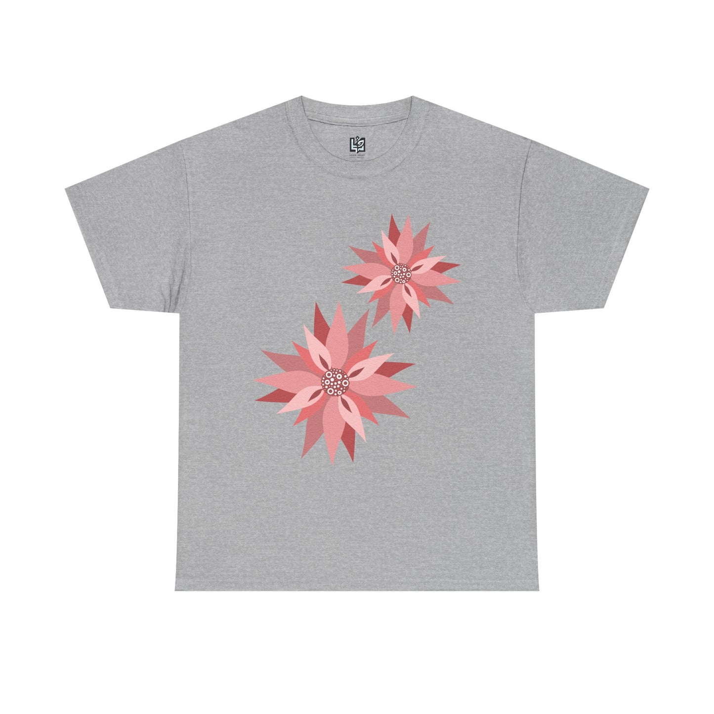 Floral Design Unisex Heavy Cotton Tee - Casual Comfort for Spring Celebrations