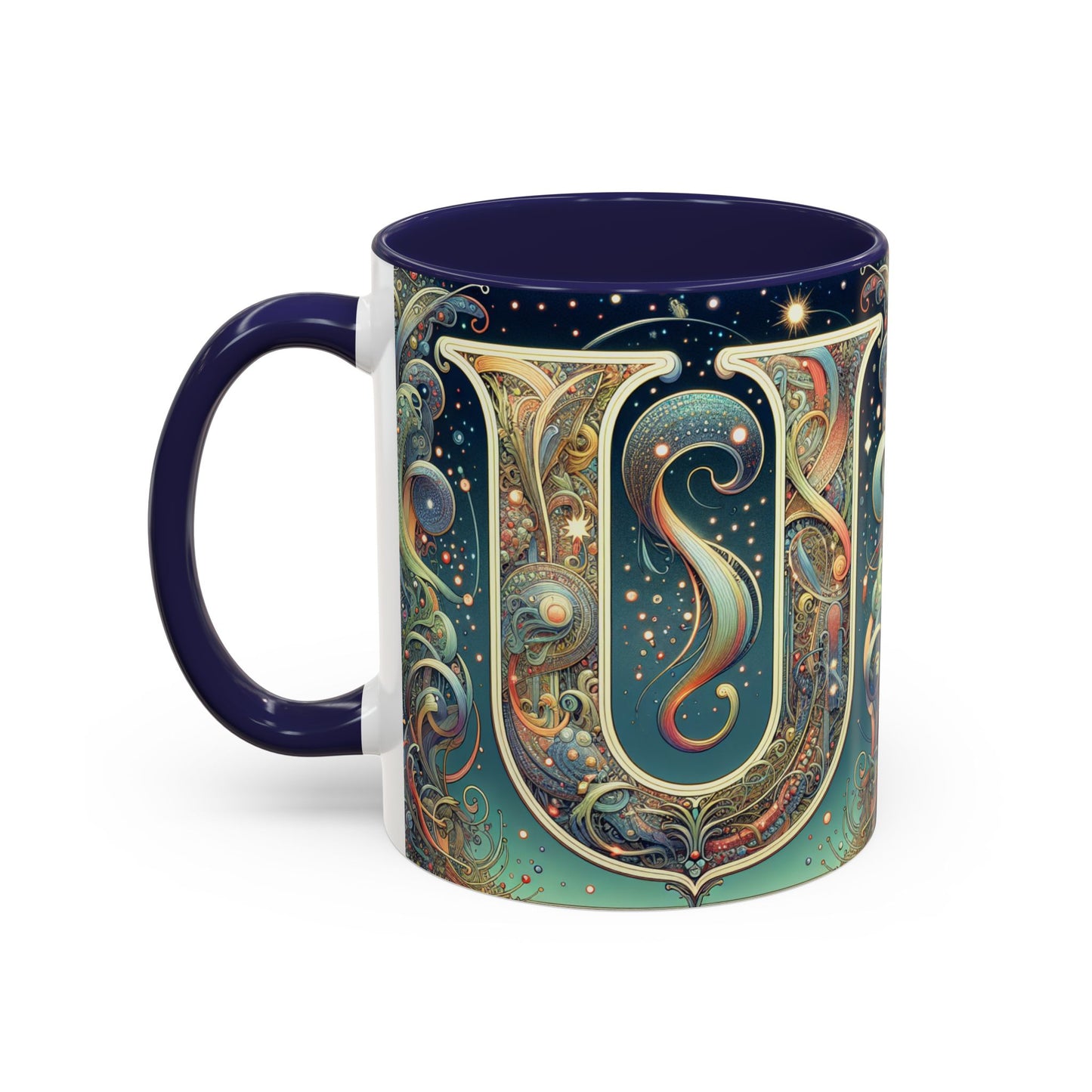 Cosmic Art Accent Coffee Mug - Unique Colorful Design for Coffee Lovers