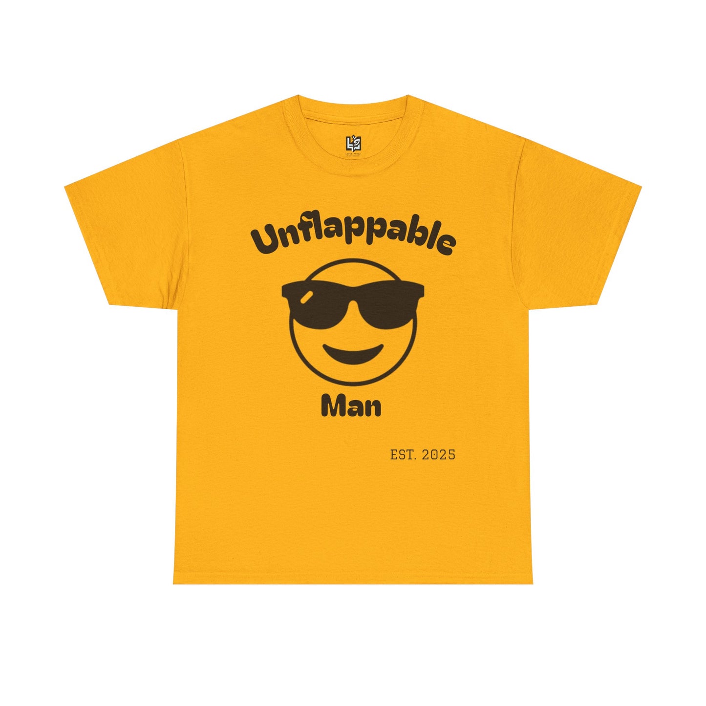 Unisex Heavy Cotton Tee - Unflappable Man Graphic Tee for Chill Vibes